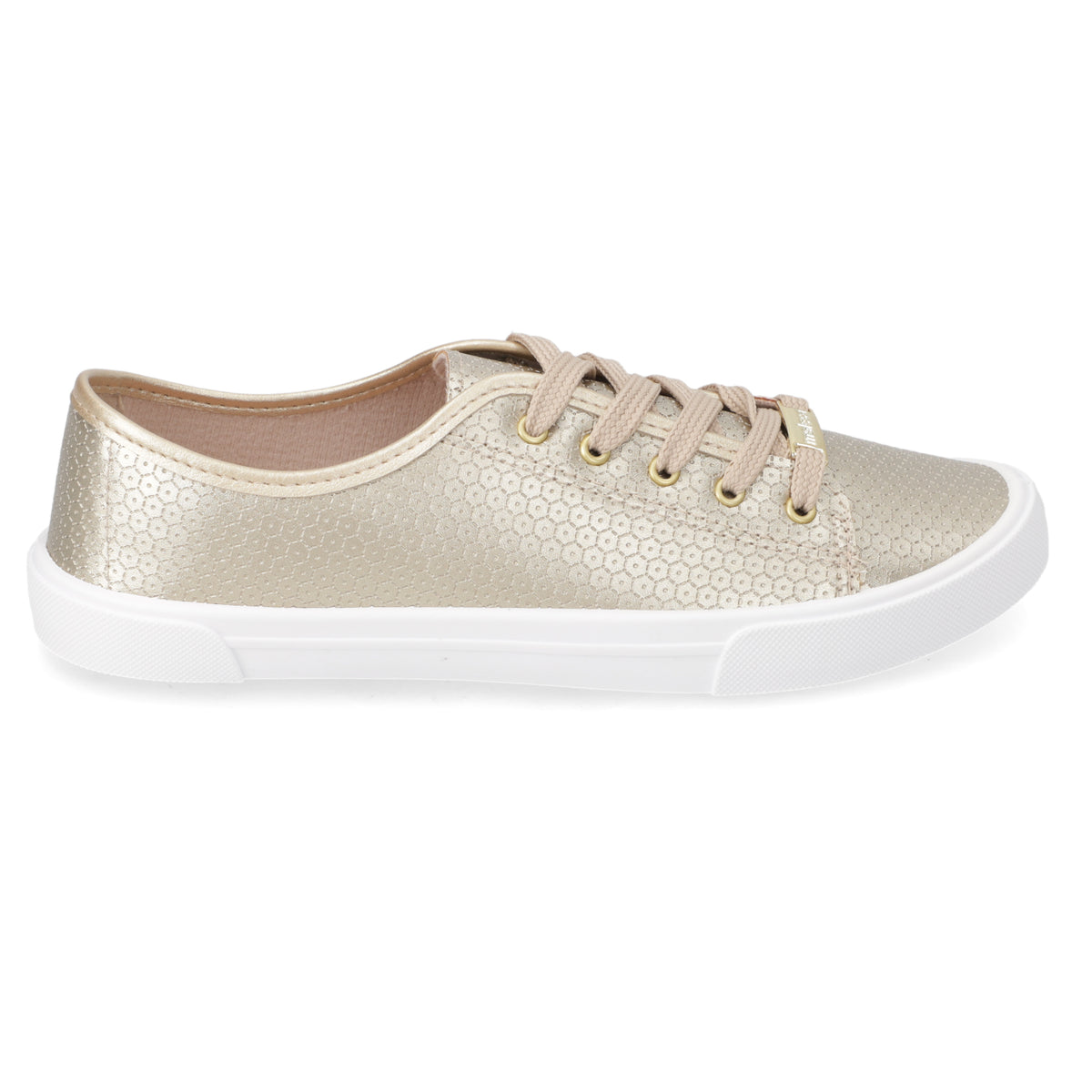 Zapatilla Casual Dorado Moleca 35 / Dorado