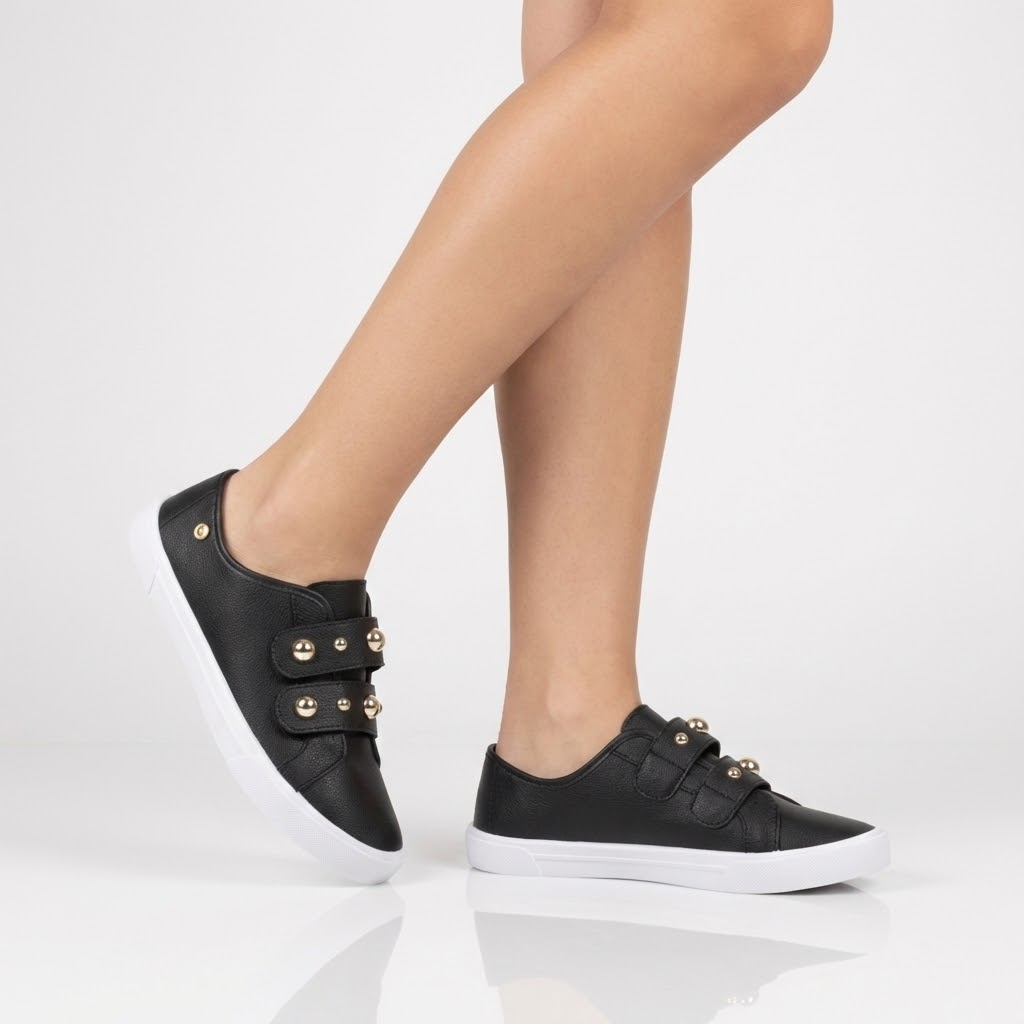 Zapatillas Casuales Negro Moleca 35 / Negro