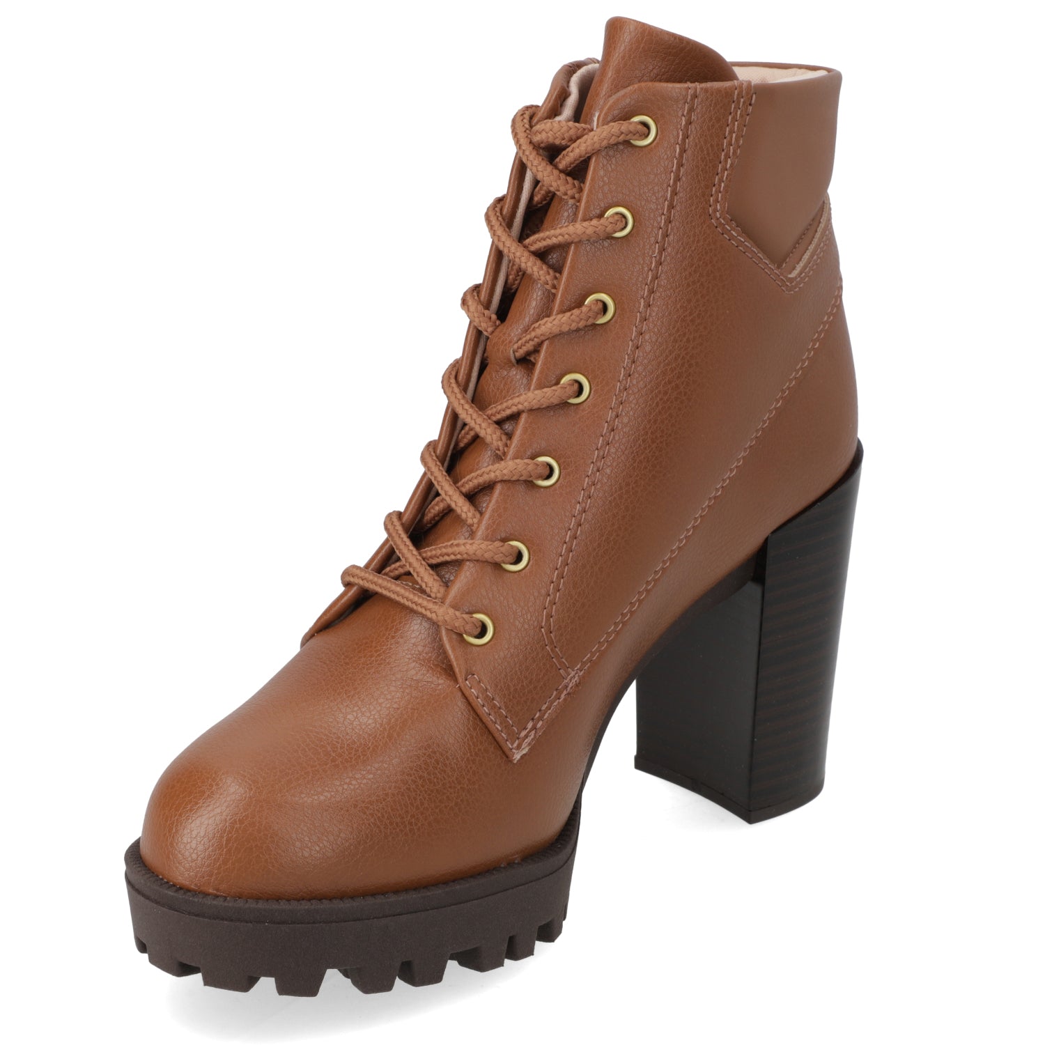 Botin Taco Ancho 10 cm Camel Moleca 35 / Camel