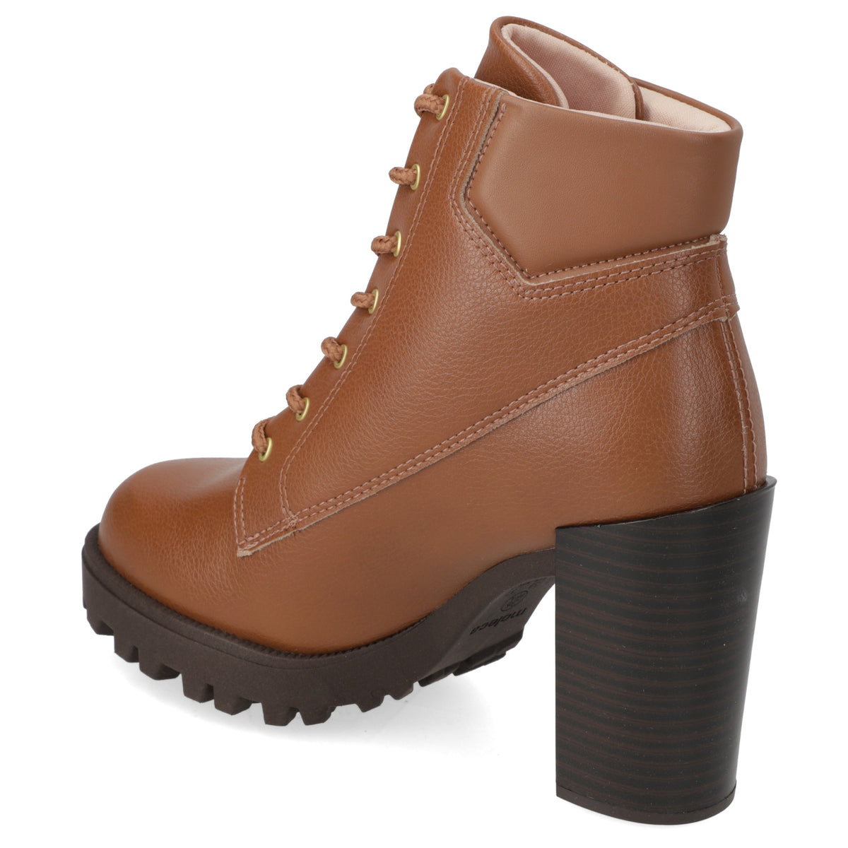 Botin Taco Ancho 10 cm Camel Moleca 35 / Camel