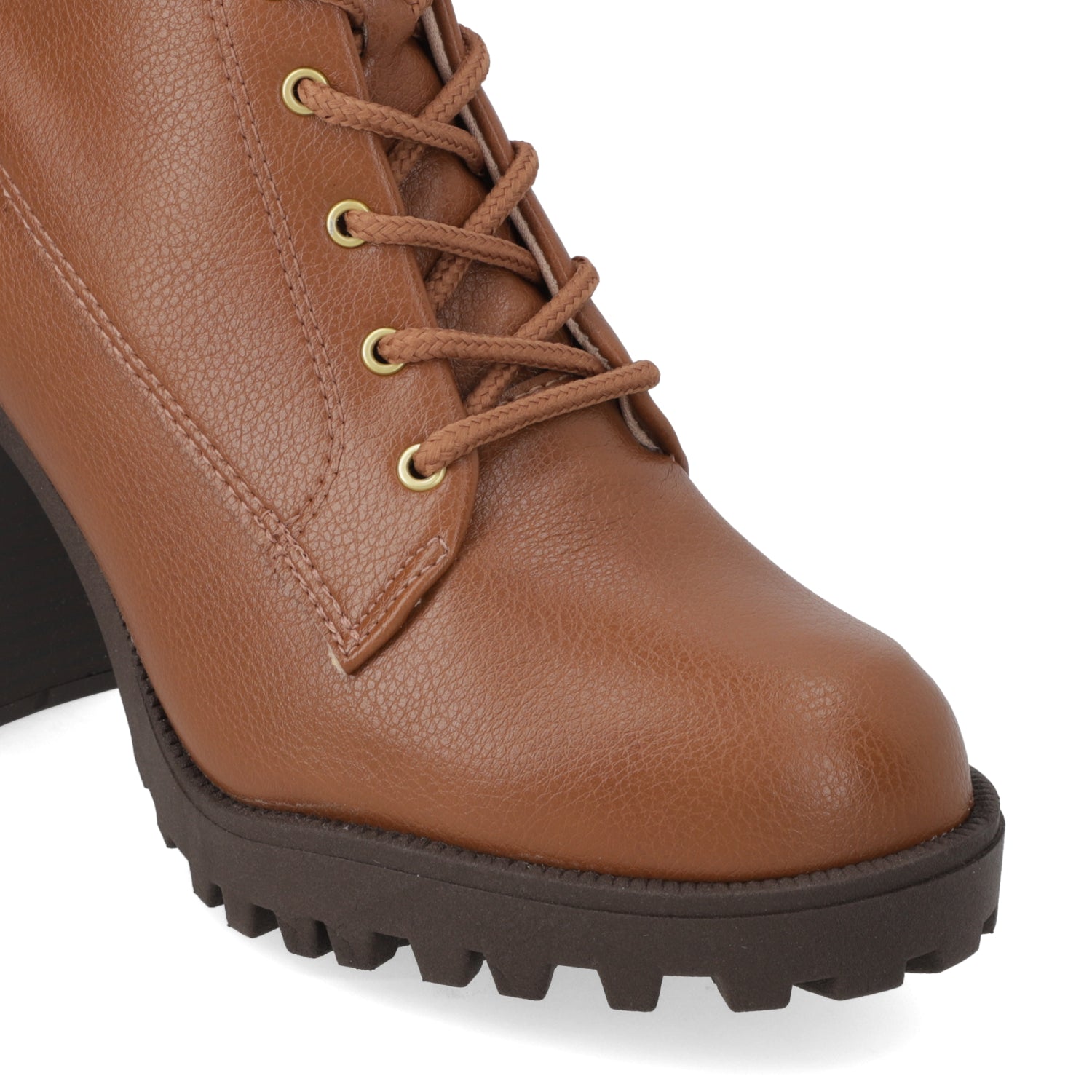 Botin Taco Ancho 10 cm Camel Moleca 35 / Camel