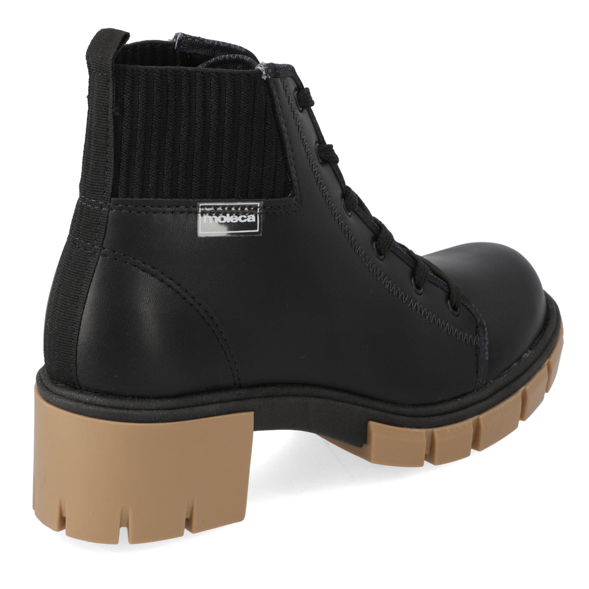 Bota Taco Ancho 5 cm Negro Moleca 35 / Negro