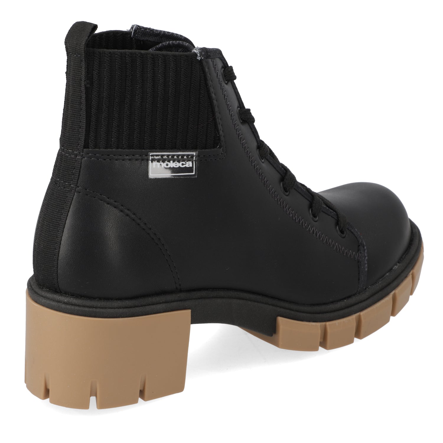 Bota Taco Ancho 5 cm Negro Moleca 35 / Negro