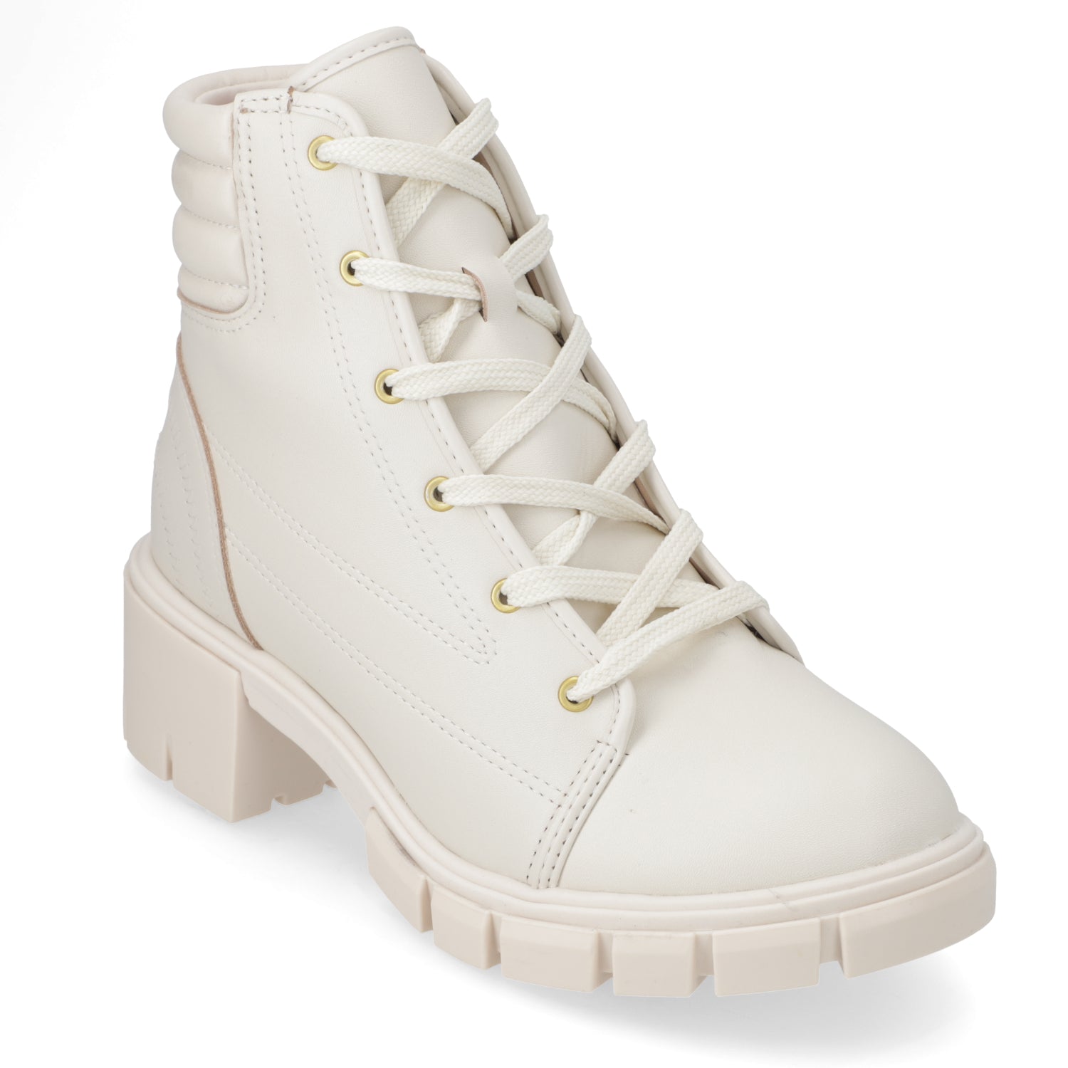 Bota Taco Ancho 5 cm Blanco Moleca 35 / Blanco