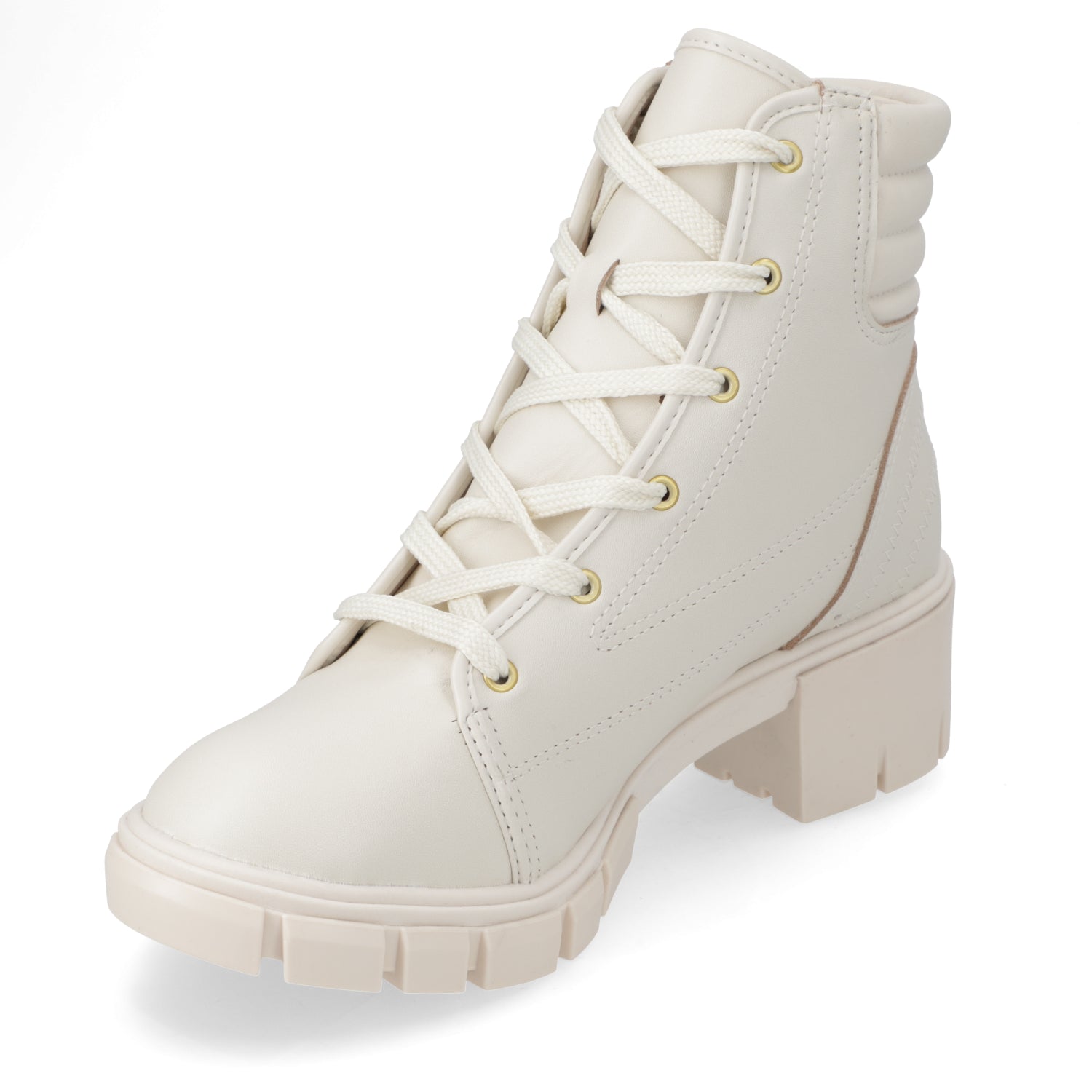 Bota Taco Ancho 5 cm Blanco Moleca 35 / Blanco