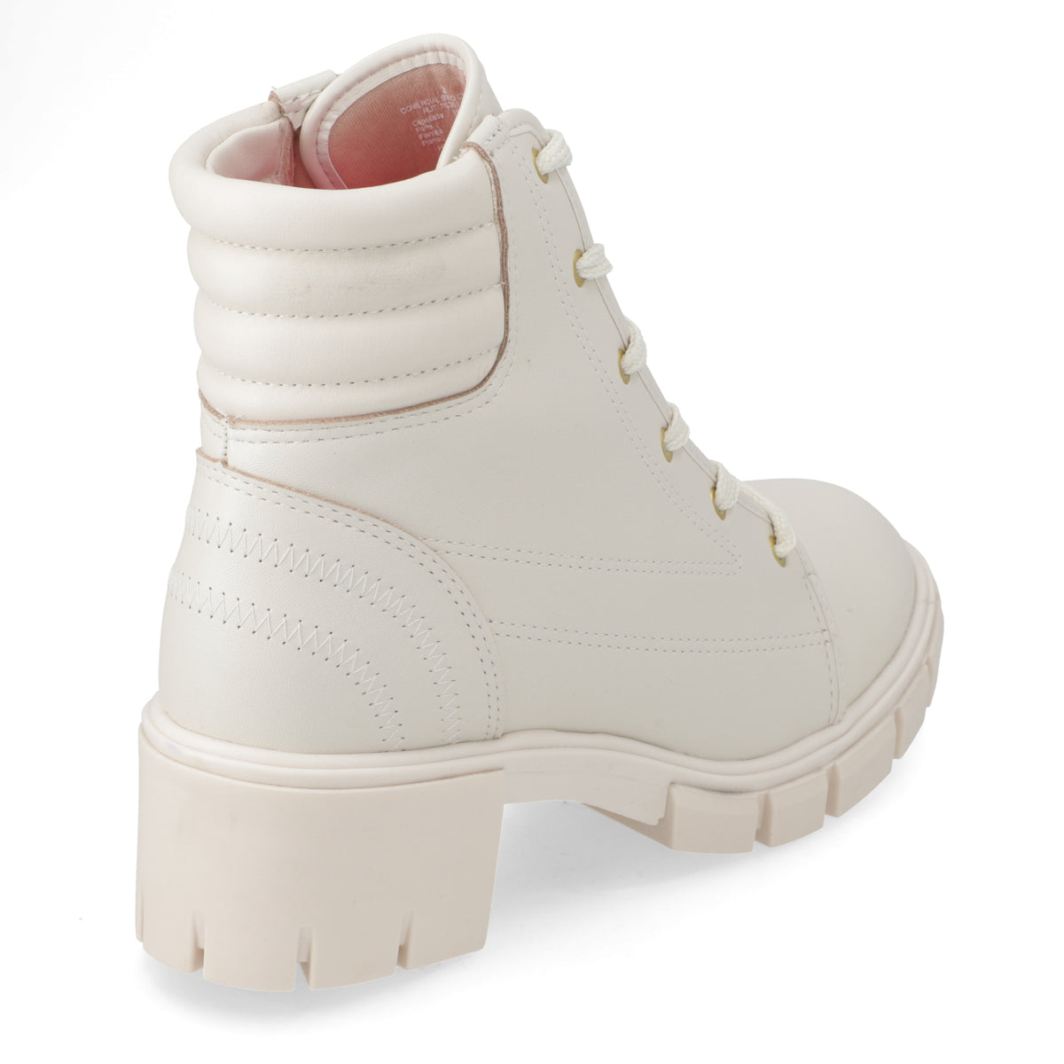 Bota Taco Ancho 5 cm Blanco Moleca 35 / Blanco