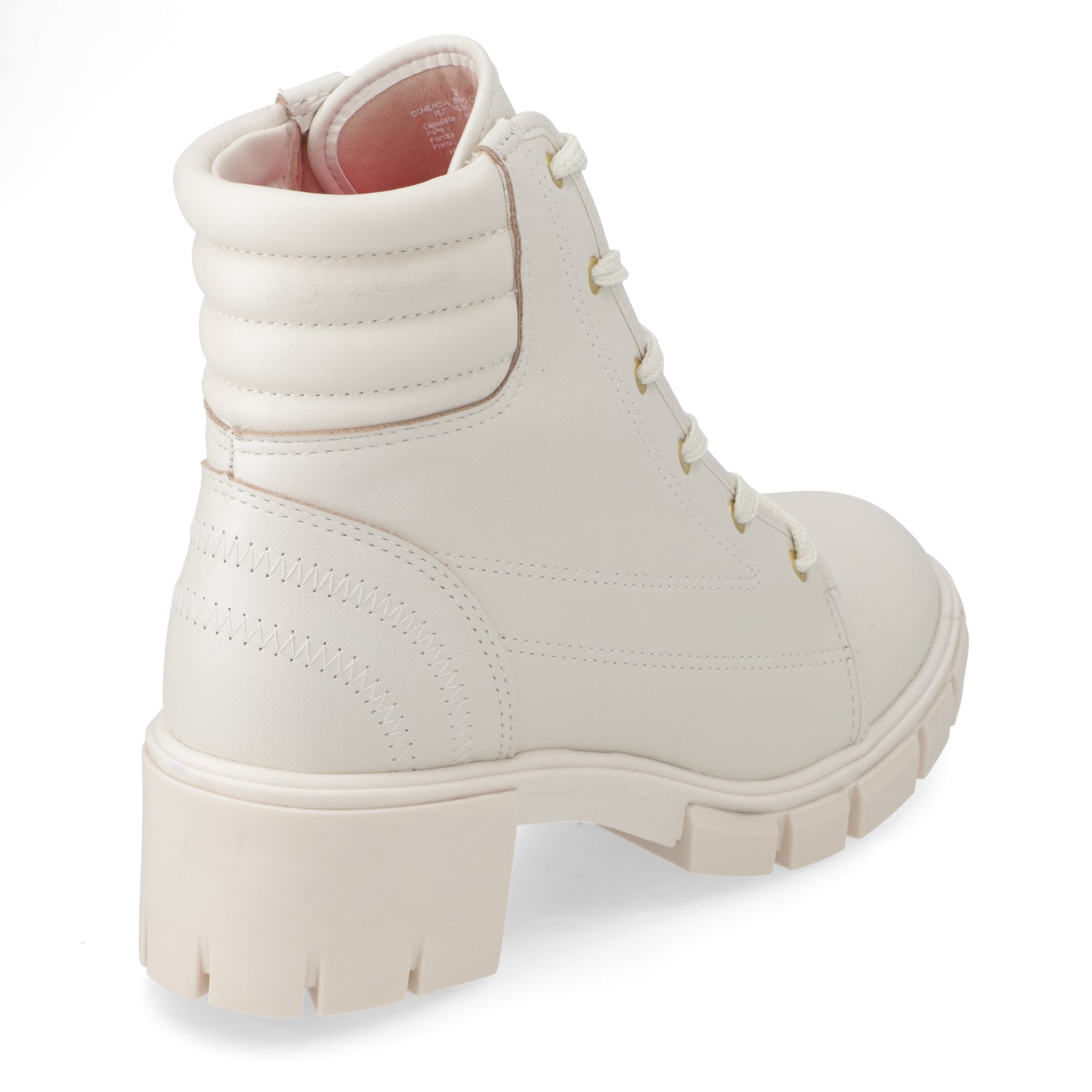 Bota Taco Ancho 5 cm Blanco Moleca 35 / Blanco