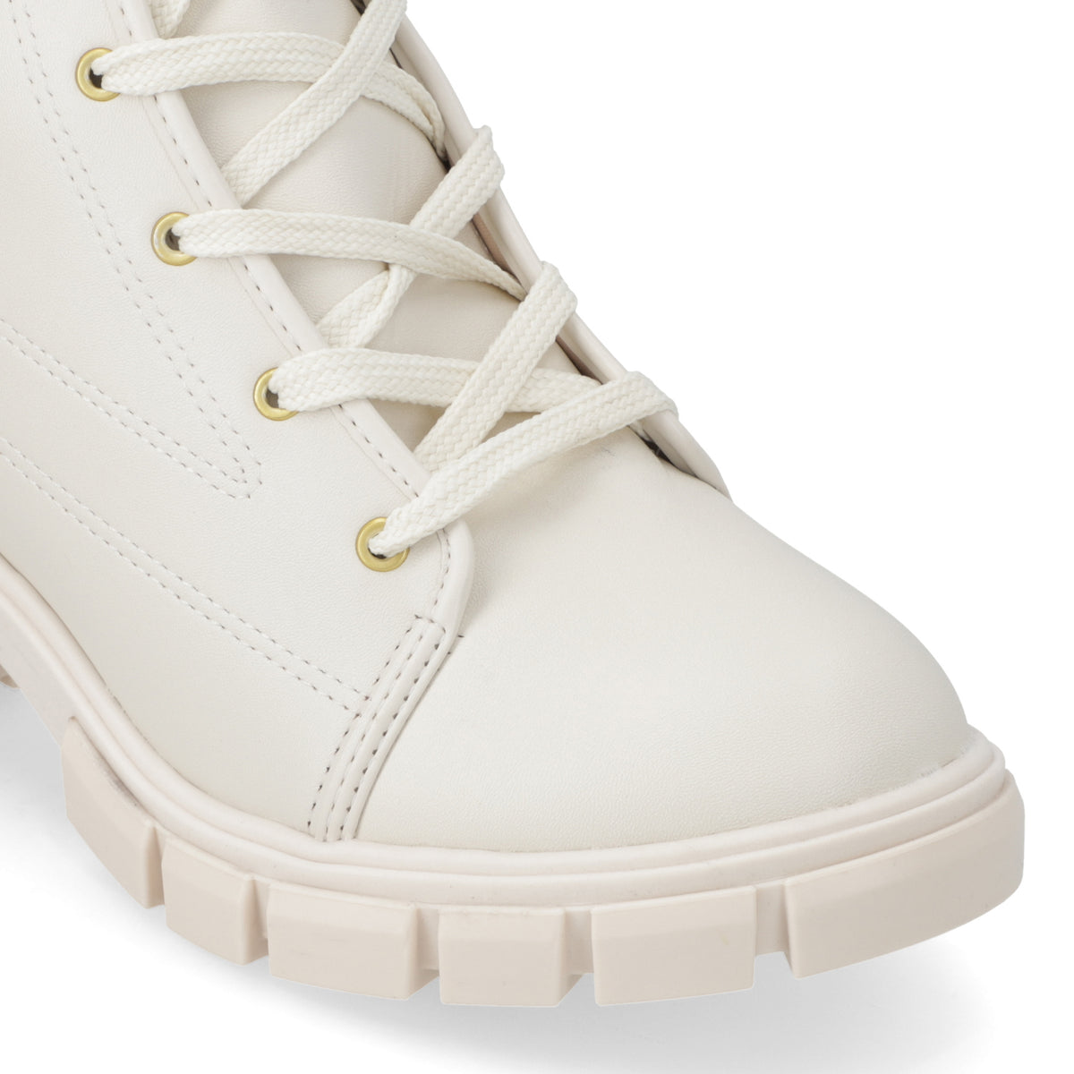 Bota Taco Ancho 5 cm Blanco Moleca 35 / Blanco