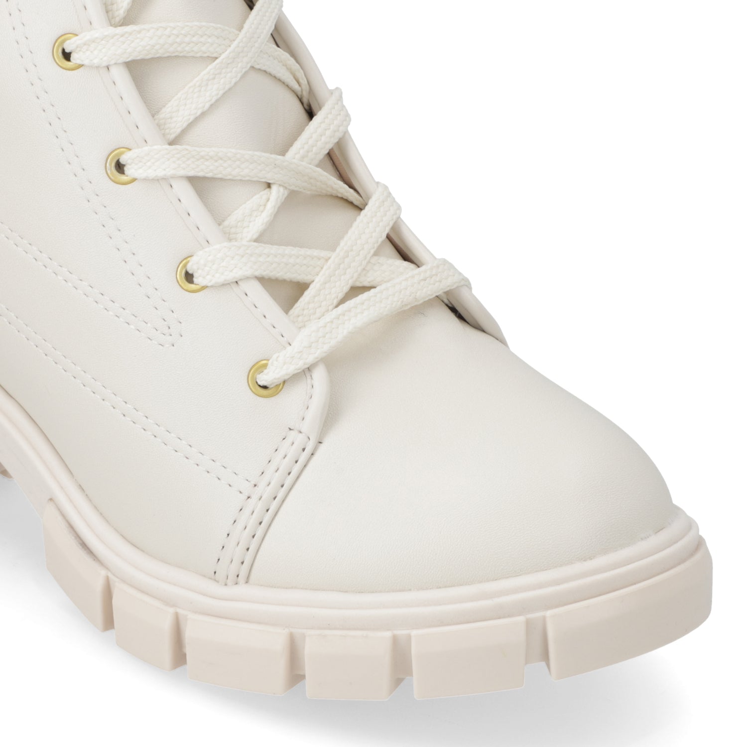 Bota Taco Ancho 5 cm Blanco Moleca 35 / Blanco