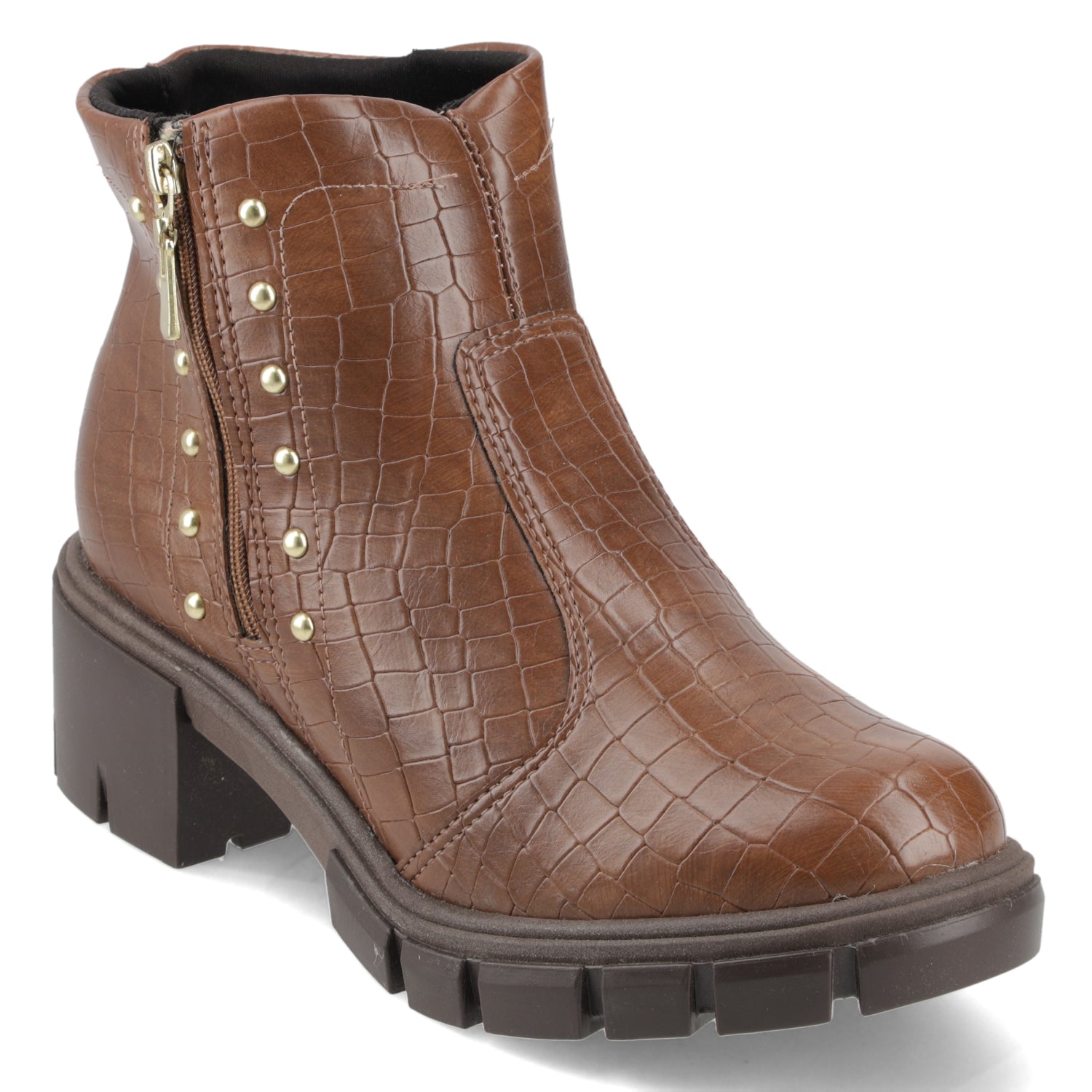 Botín Moleca Croco Marron