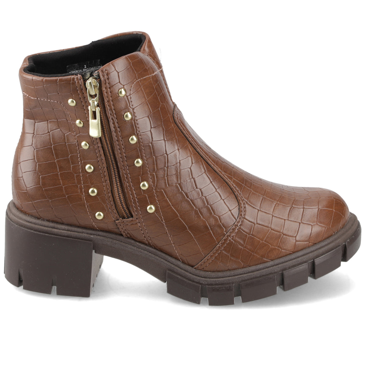 Botín Moleca Croco Marron