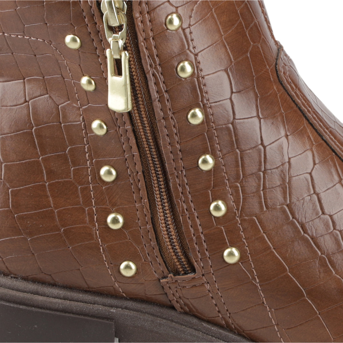 Botín Moleca Croco Marron