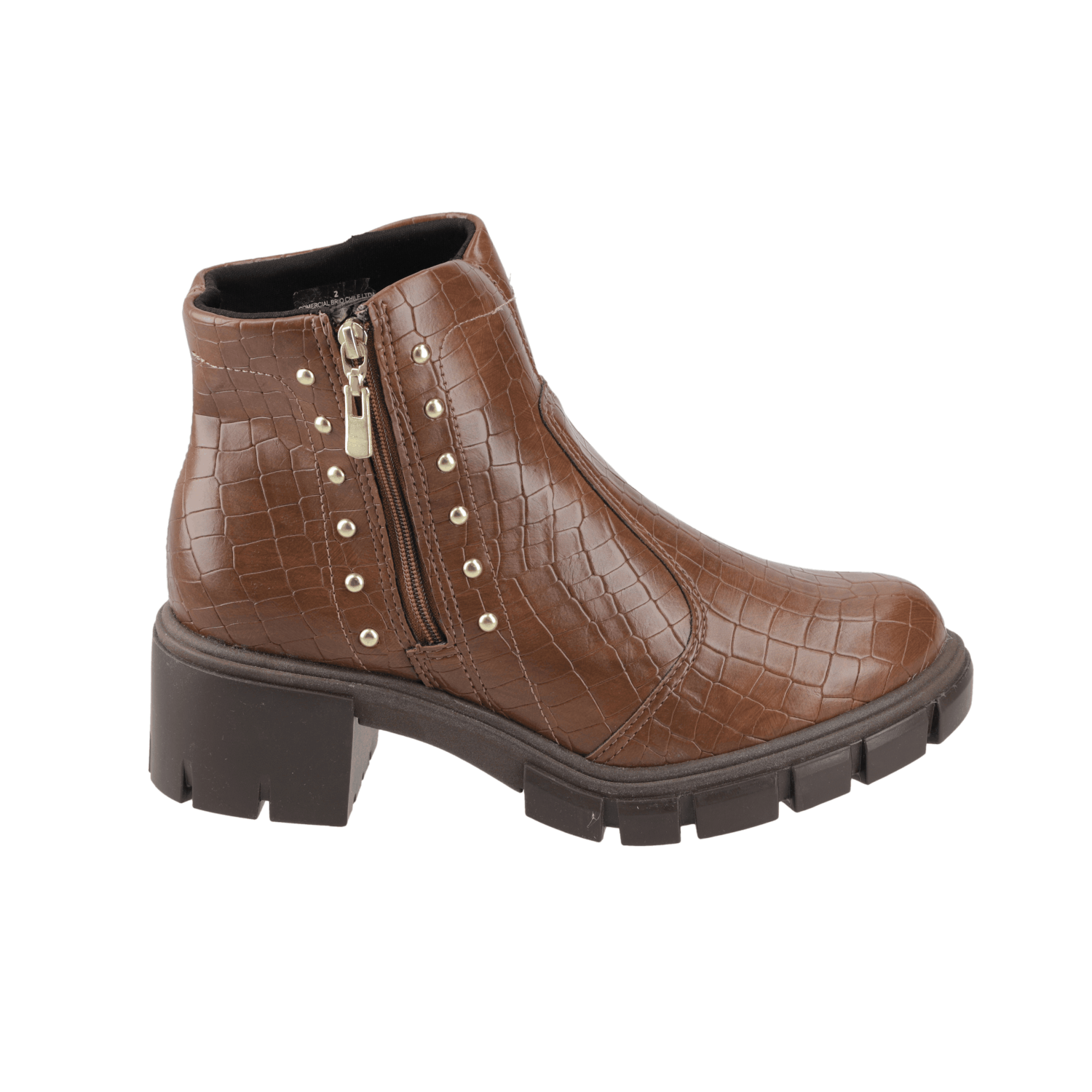 Botín Moleca Croco Marron