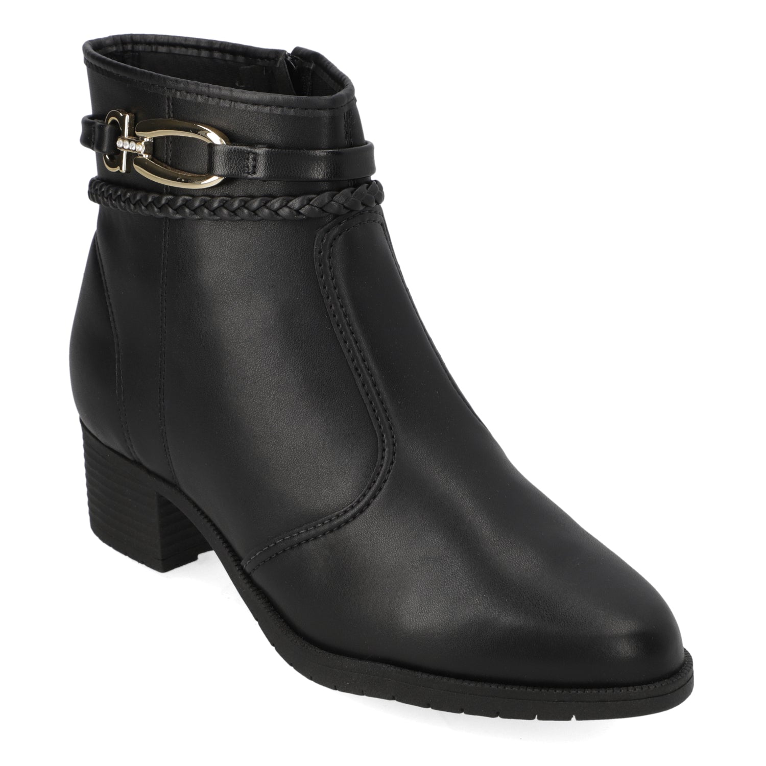 Bota Taco Ancho 5 cm Negro Moleca 35 / Negro