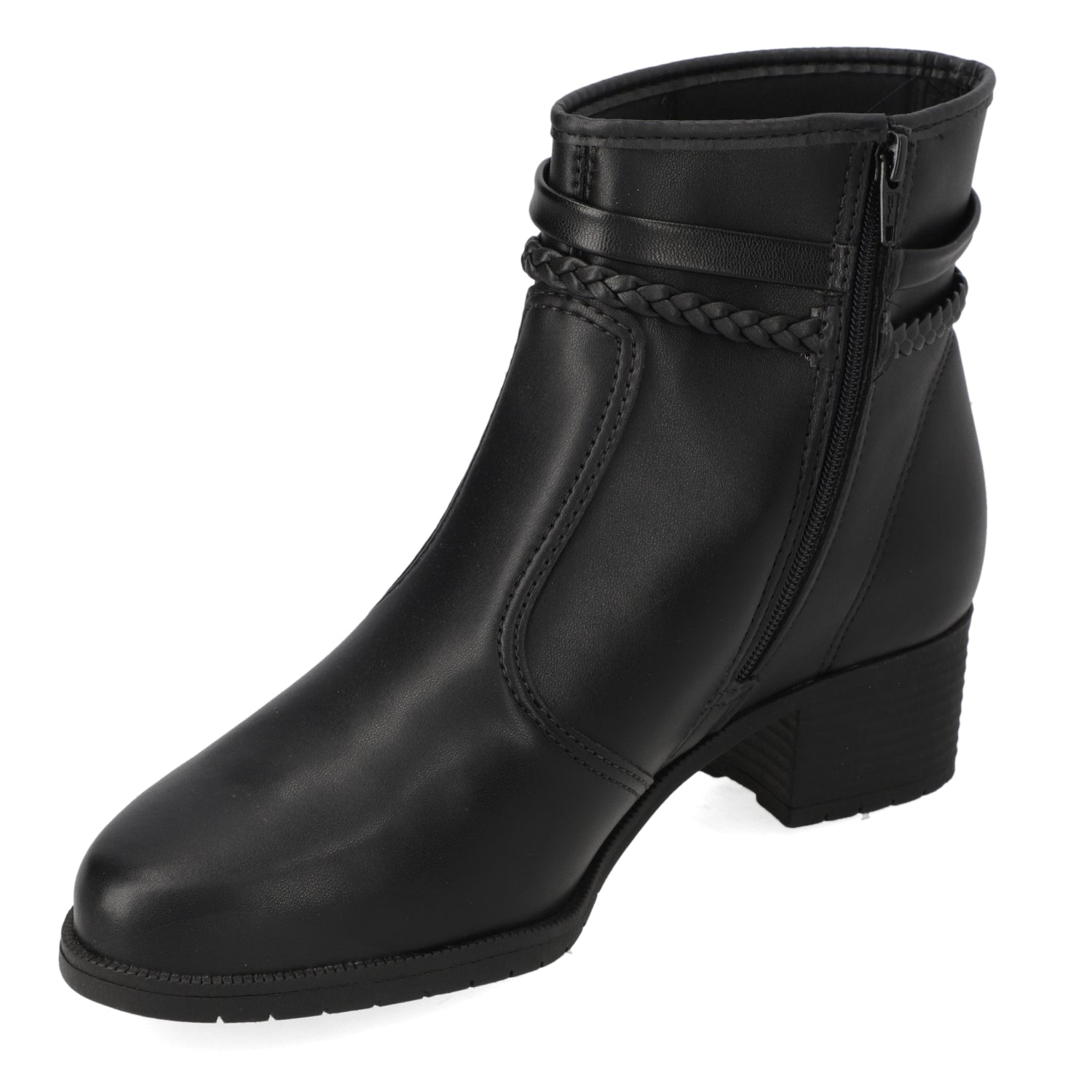 Bota Taco Ancho 5 cm Negro Moleca 35 / Negro