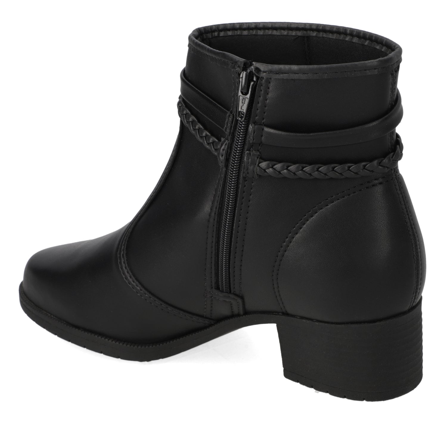 Bota Taco Ancho 5 cm Negro Moleca 35 / Negro