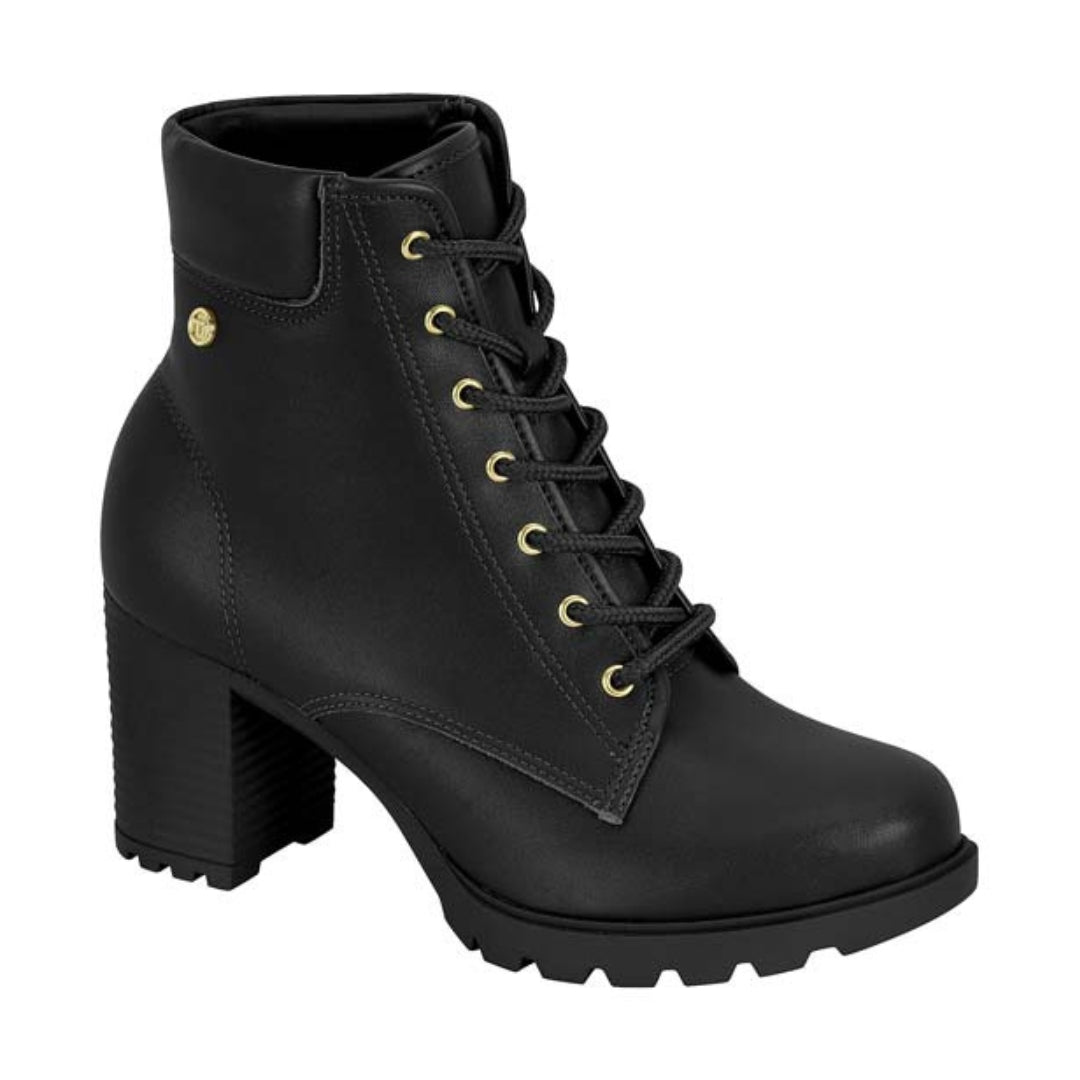 Botin Taco Ancho 7 cm Negro Moleca 35 / Negro
