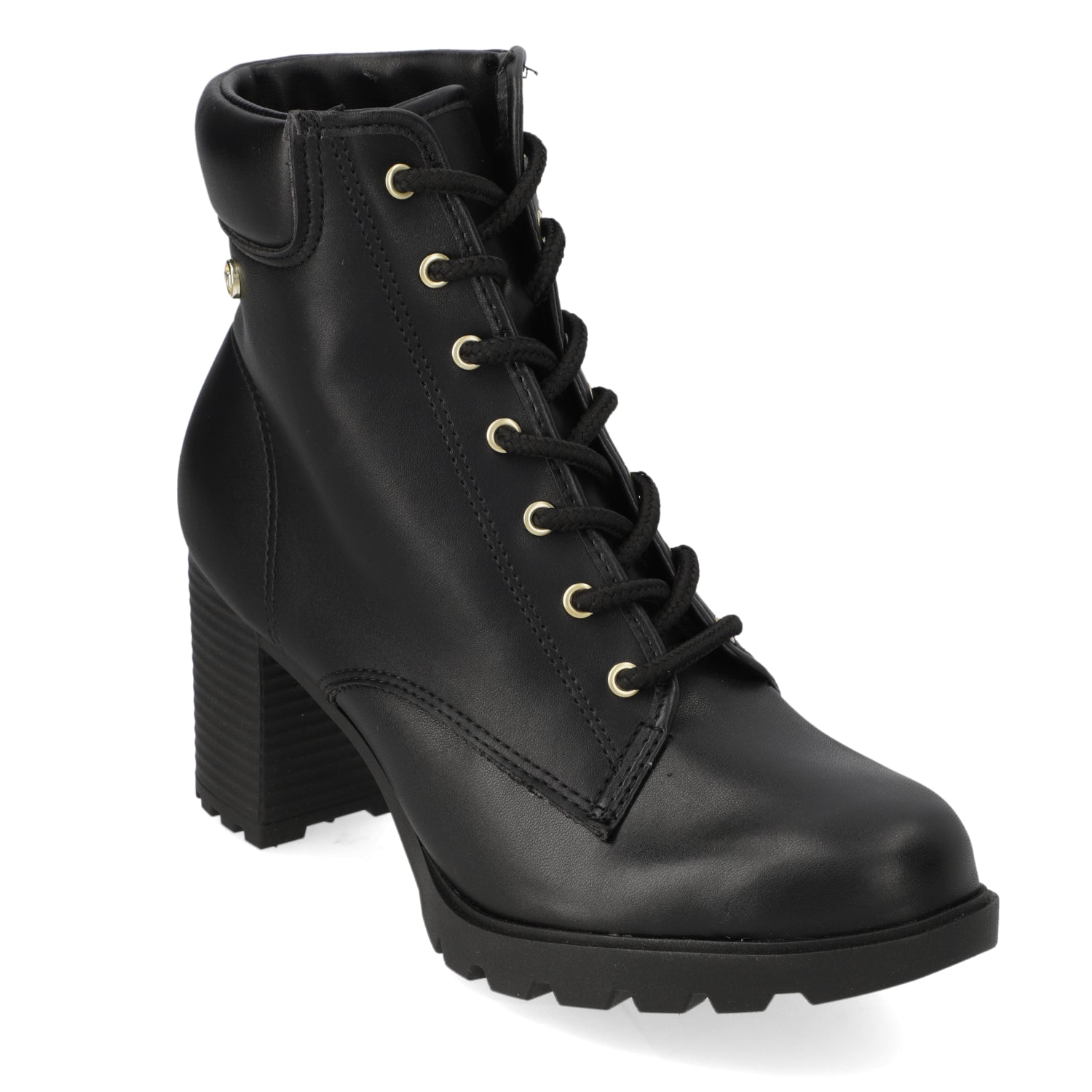 Botin Taco Ancho 7 cm Negro Moleca 35 / Negro