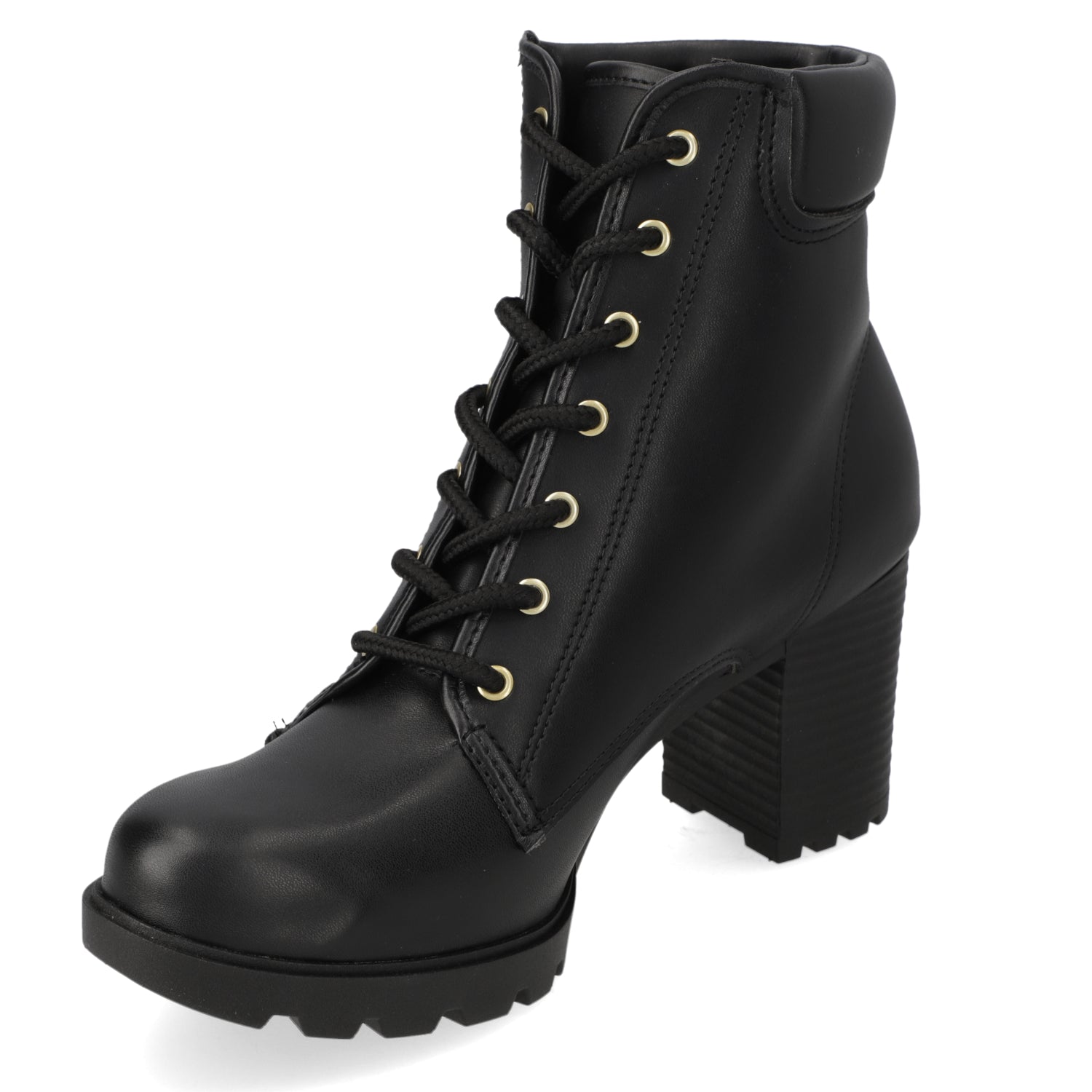 Botin Taco Ancho 7 cm Negro Moleca 35 / Negro
