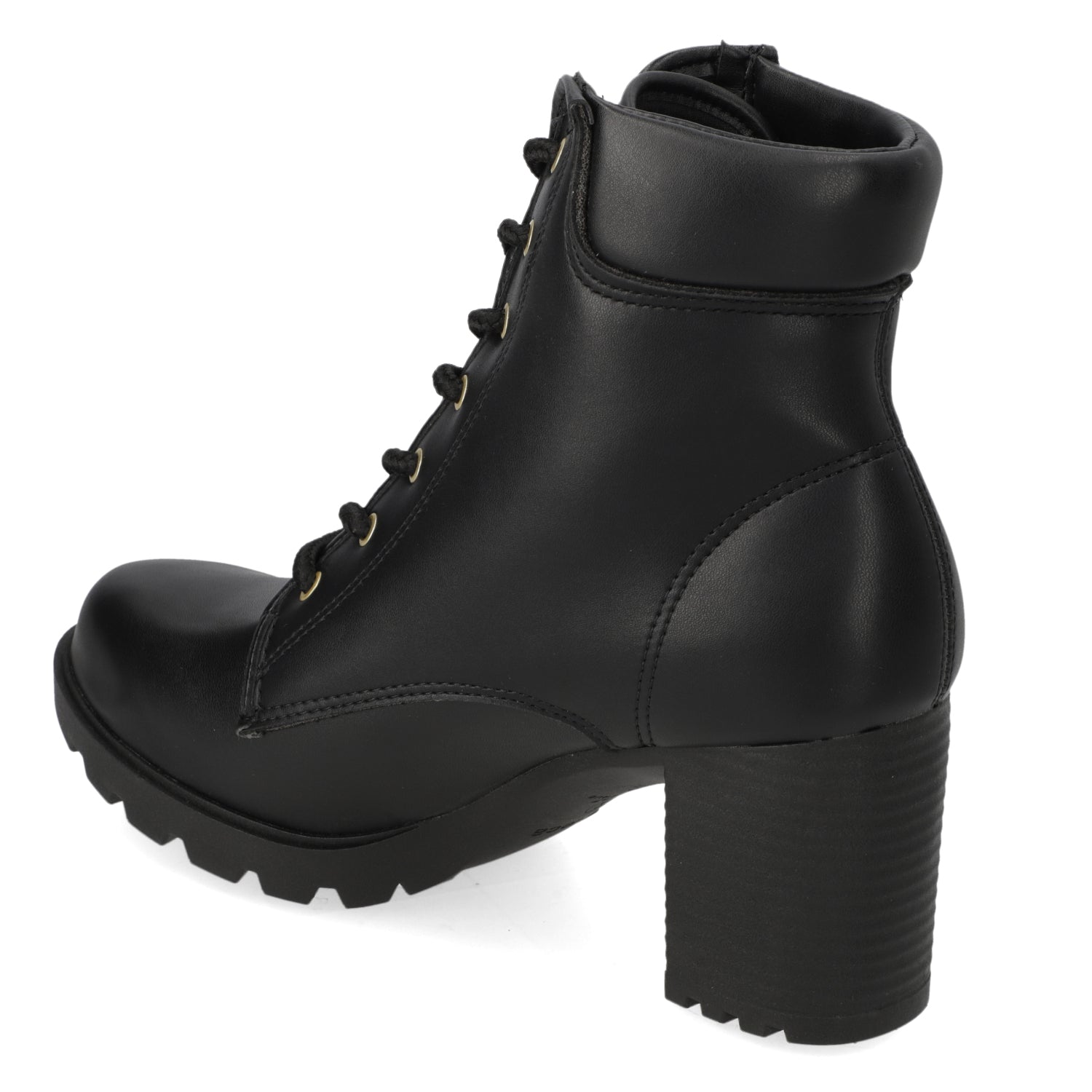 Botin Taco Ancho 7 cm Negro Moleca 35 / Negro