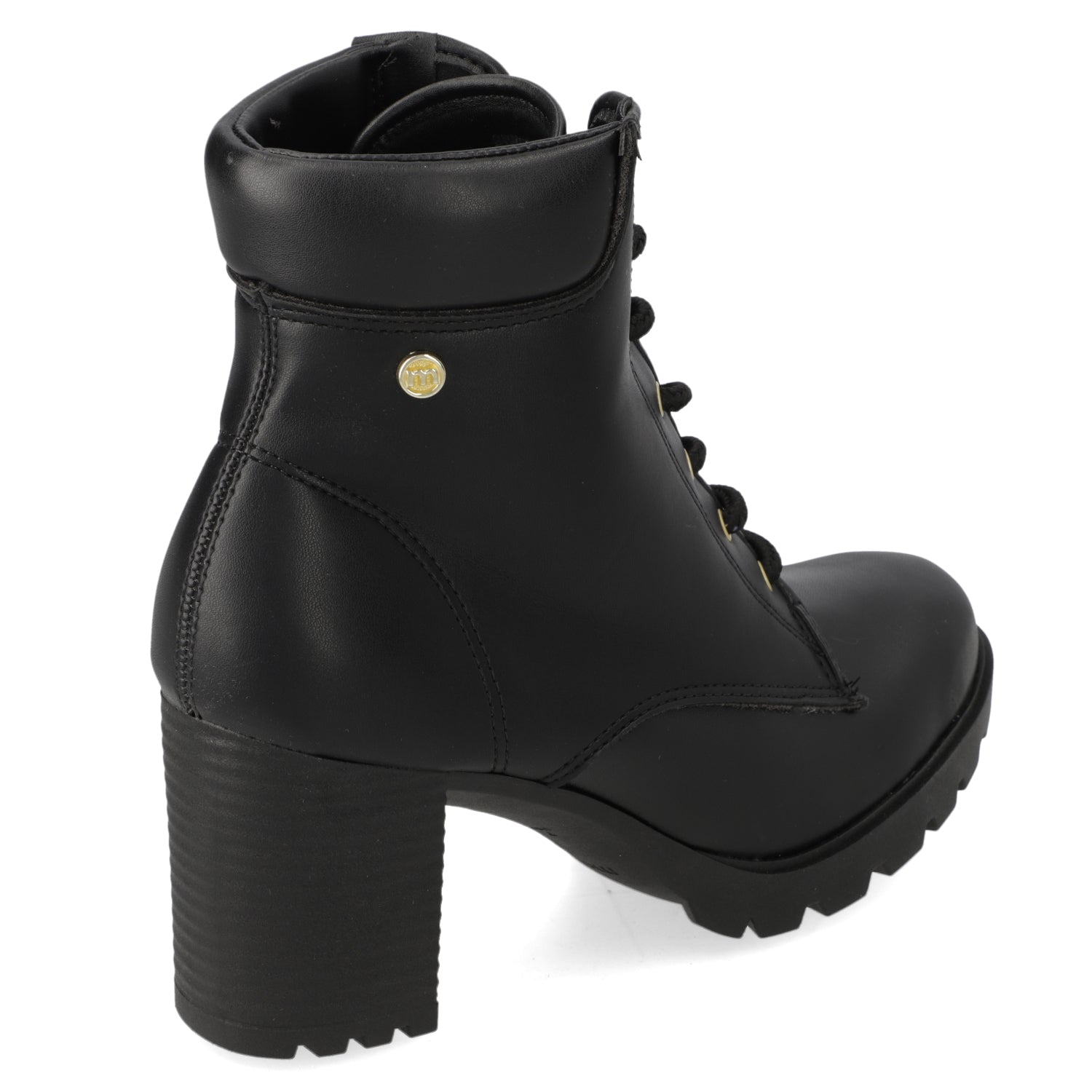 Botin Taco Ancho 7 cm Negro Moleca 35 / Negro