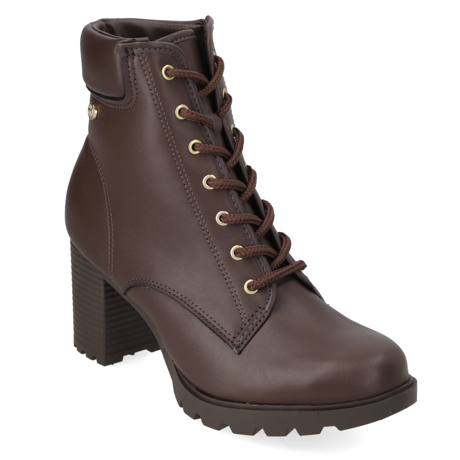 Botin Taco Ancho 7 cm Café Moleca 35 / Café