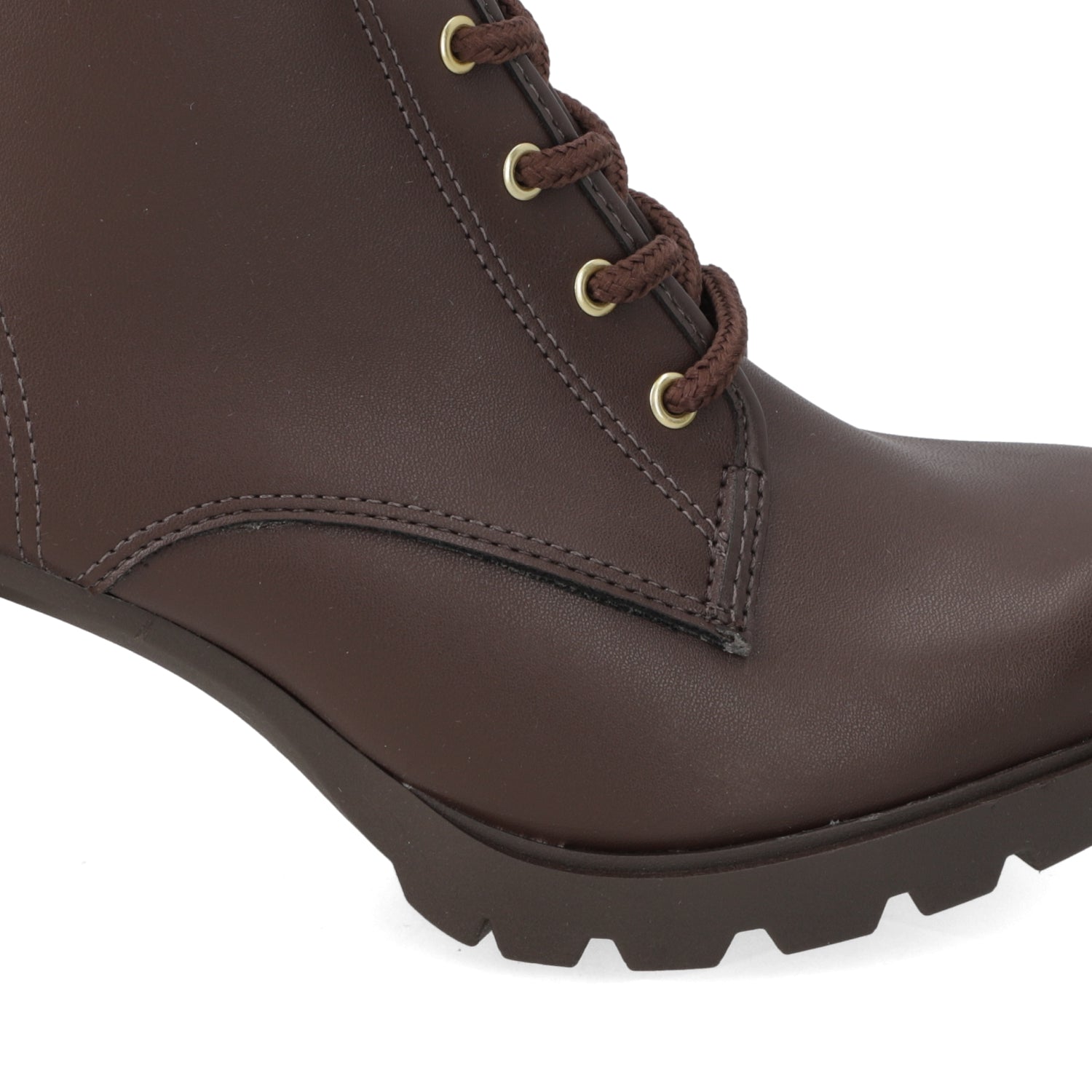 Botin Taco Ancho 7 cm Café Moleca