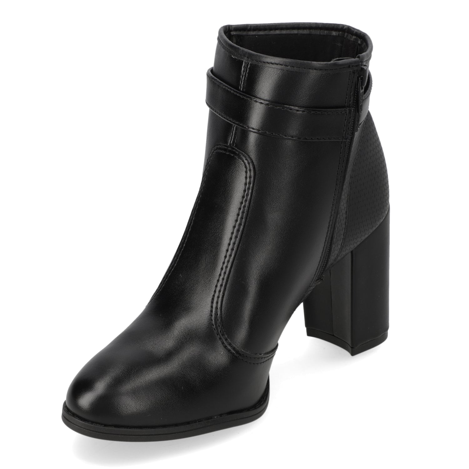 Botin Taco Ancho 10 cm Negro Moleca 35 / Negro