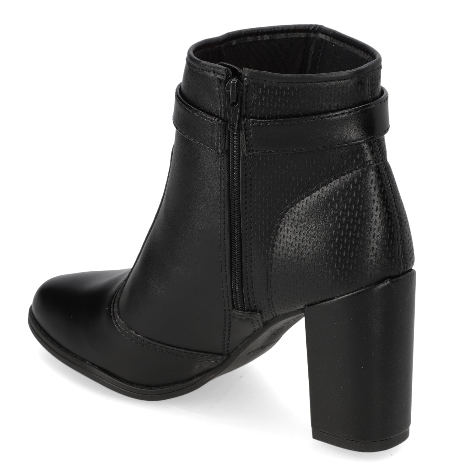 Botin Taco Ancho 10 cm Negro Moleca 35 / Negro
