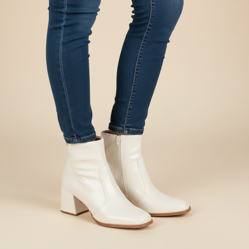 Botin Blanco OFF Moleca 34 / Blanco OFF