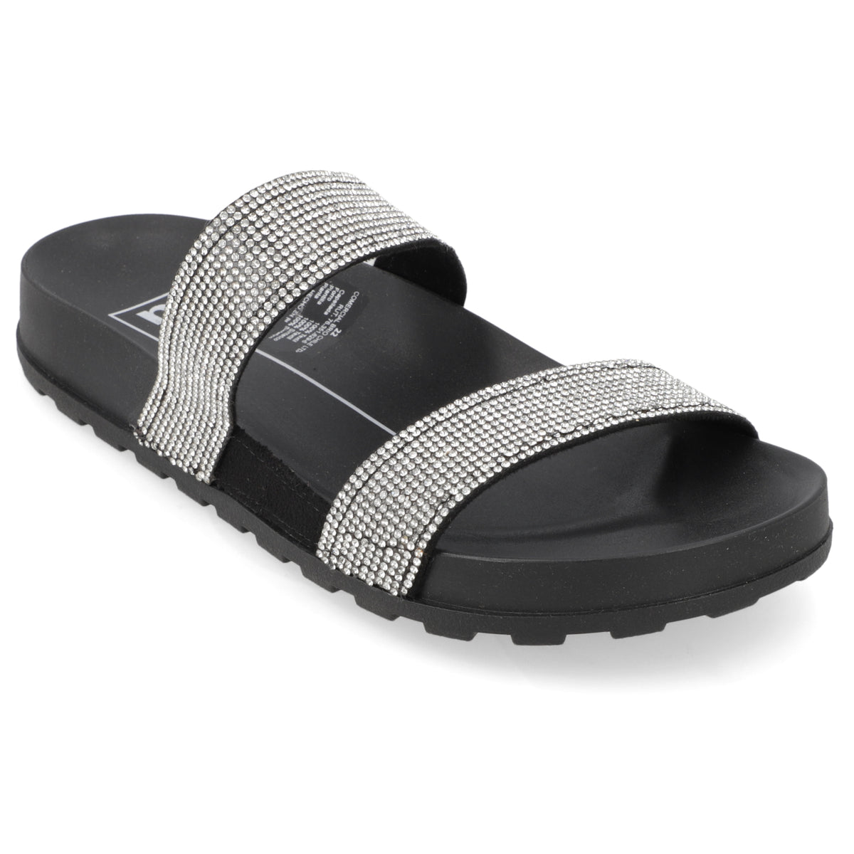 Sandalia Negro Brillos Moleca