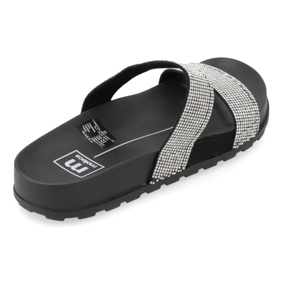 Sandalia Negro Brillos Moleca