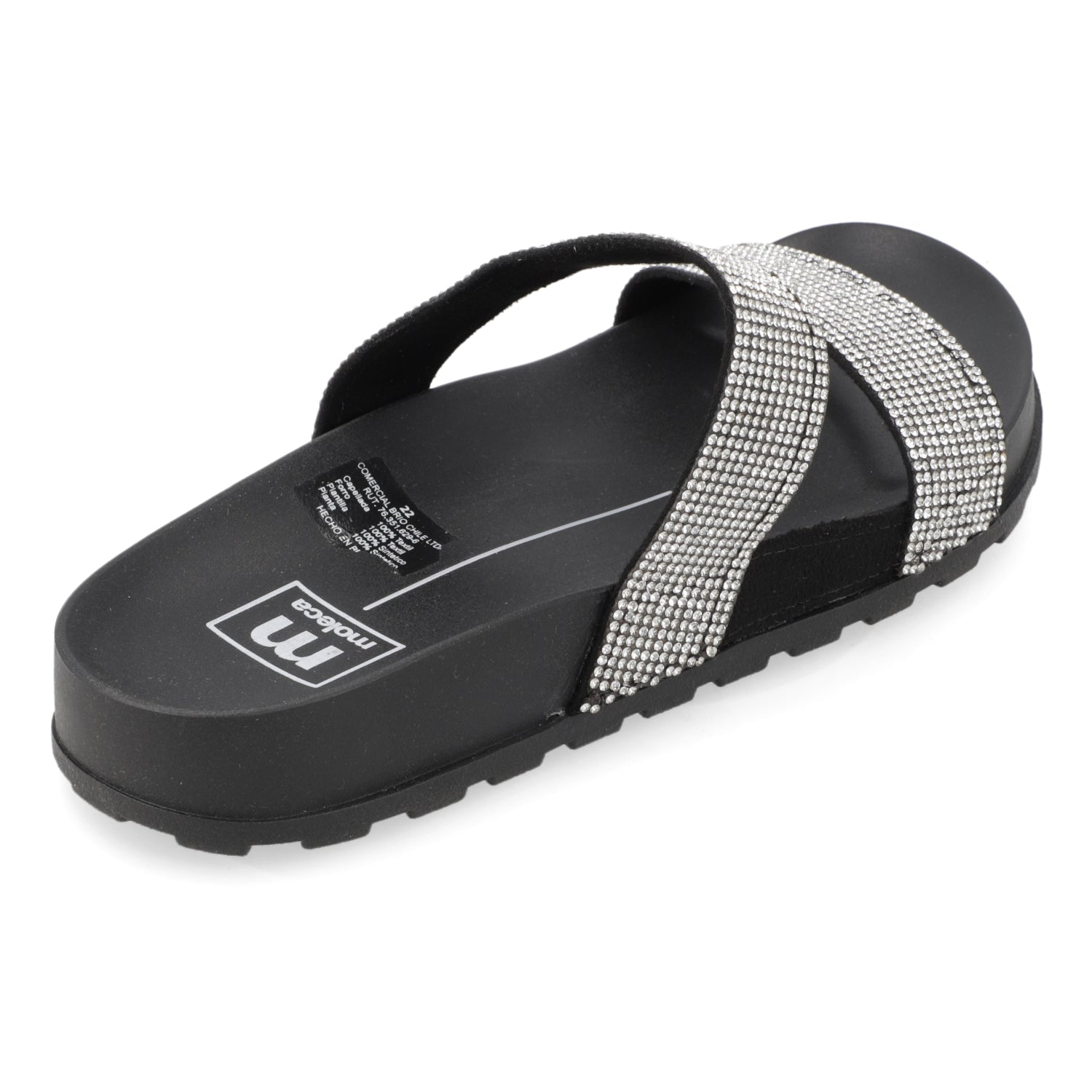 Sandalia Negro Brillos Moleca