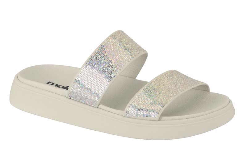 Sandalia Plana Eco Cuero 35 / Blanco