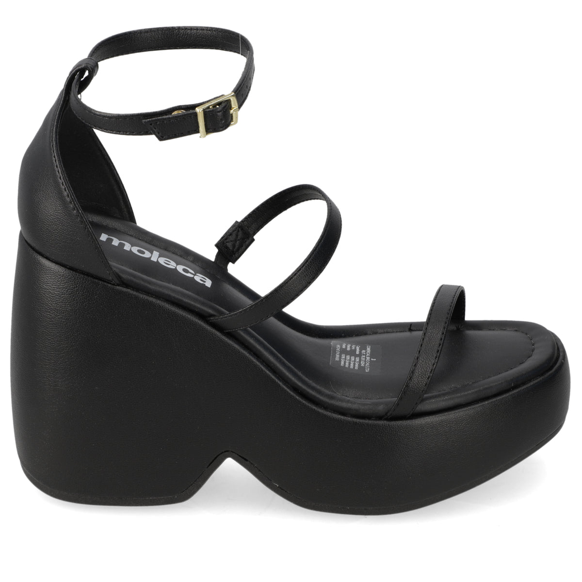 Sandalia Mujer Moleca Negro