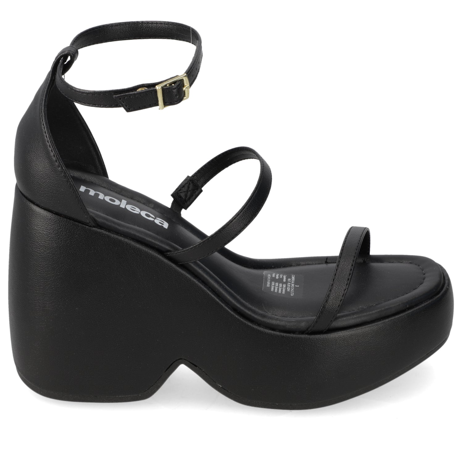 Sandalia Mujer Moleca Negro