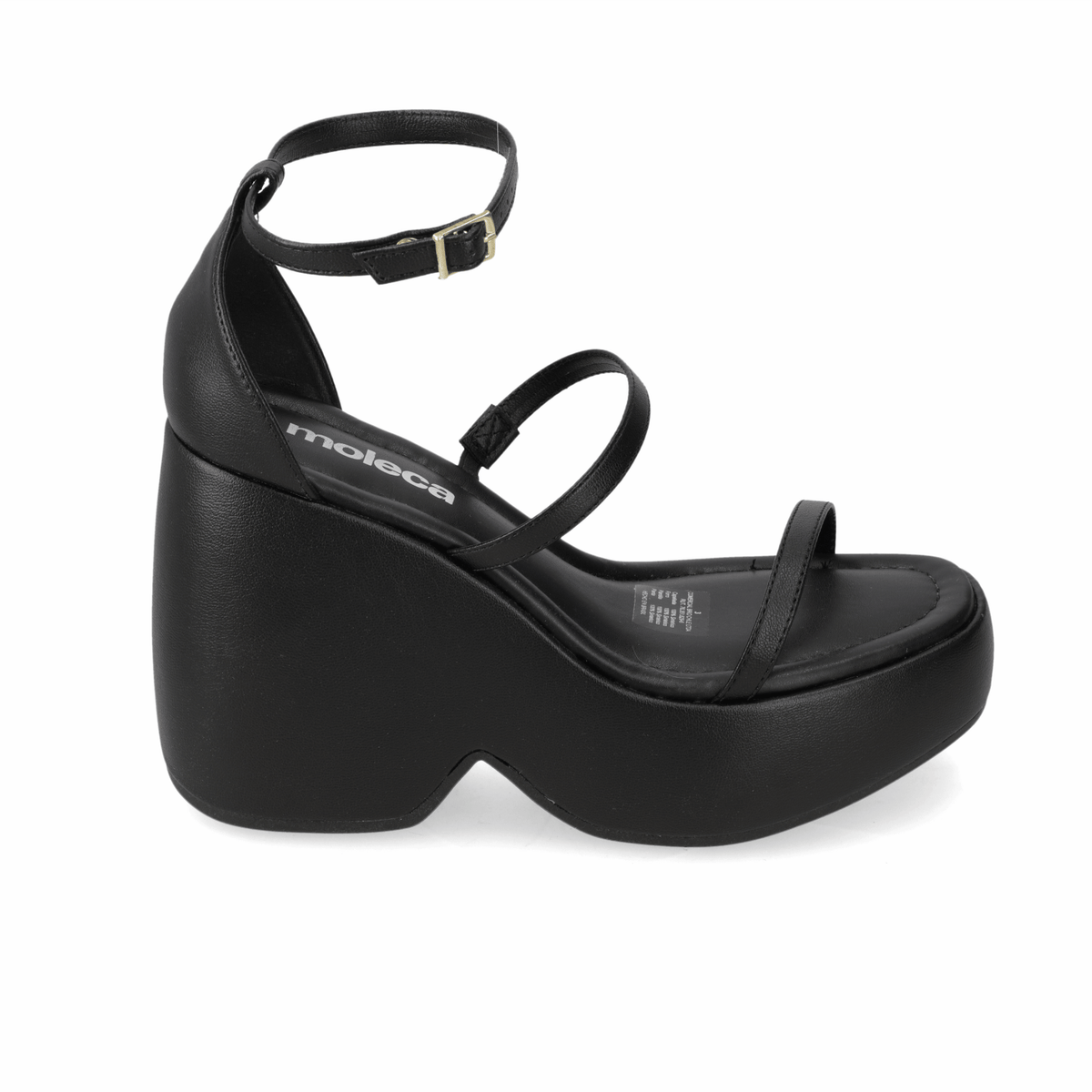 Sandalia Mujer Moleca Negro