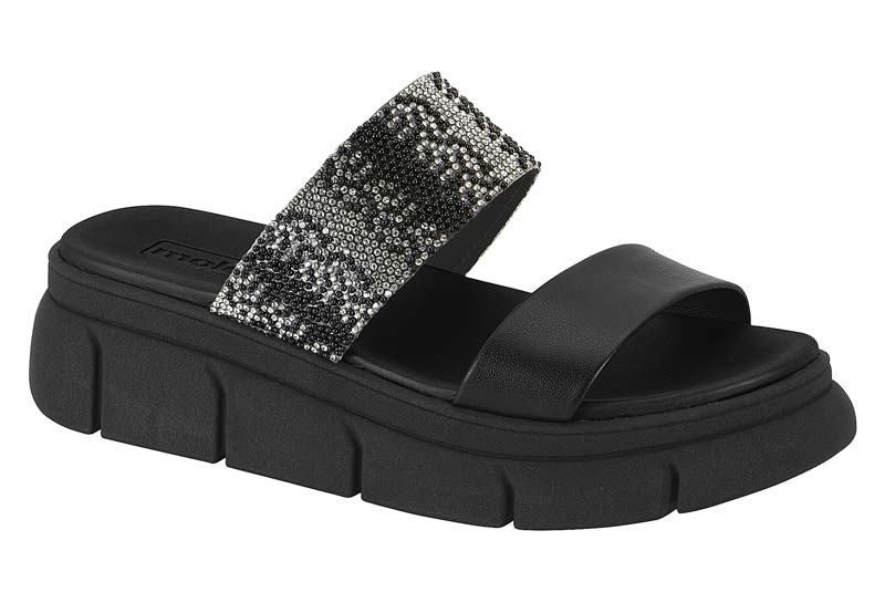 Sandalia Mujer Moleca EcoCuero Negro 35