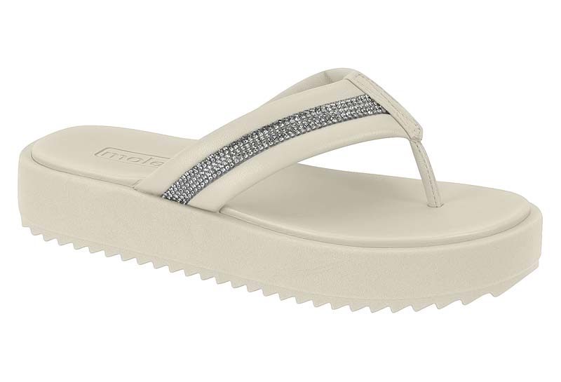 Sandalia Moleca EcoCuero Blanco Off 35 / Blanco