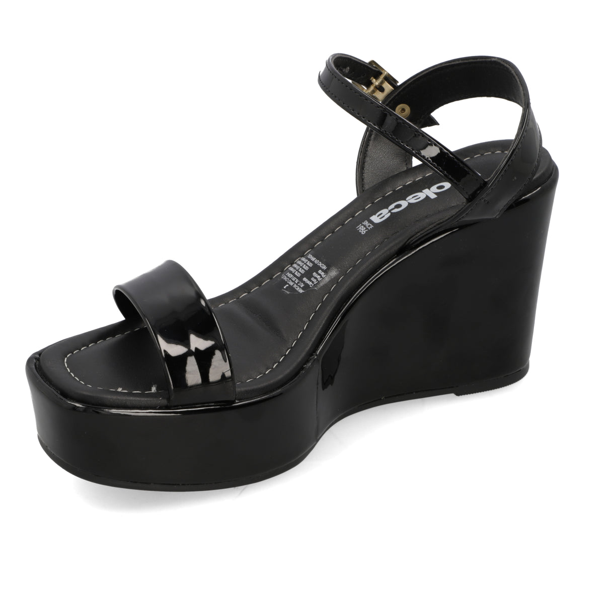 Sandalia Moleca Efecto Charol Negro 5492-102-13488-15745