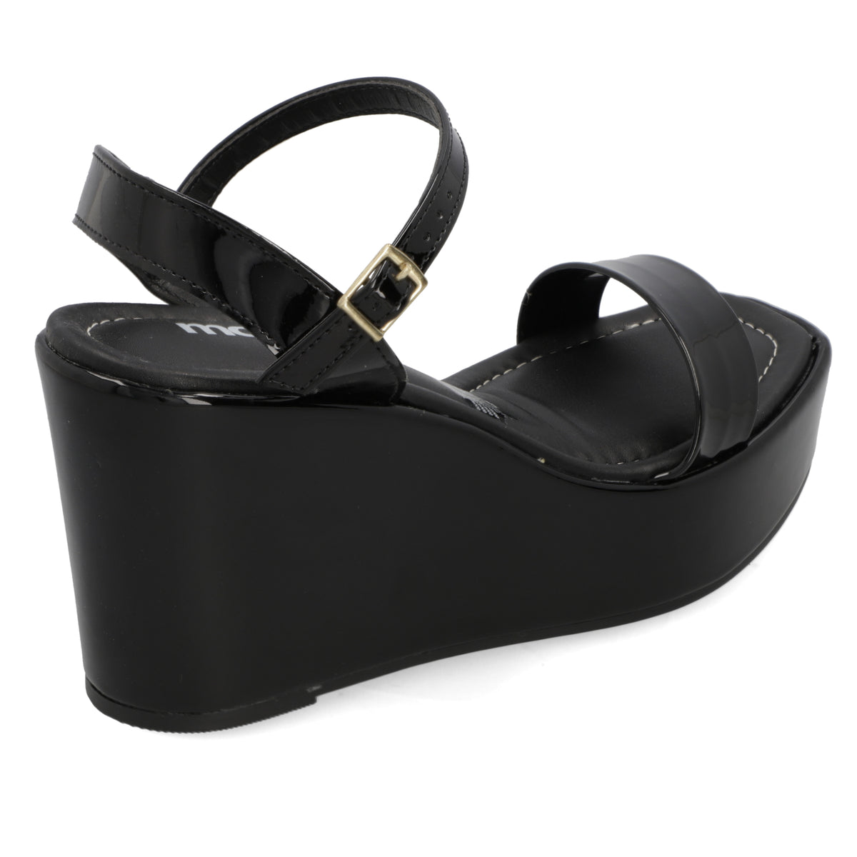 Sandalia Moleca Efecto Charol Negro 5492-102-13488-15745