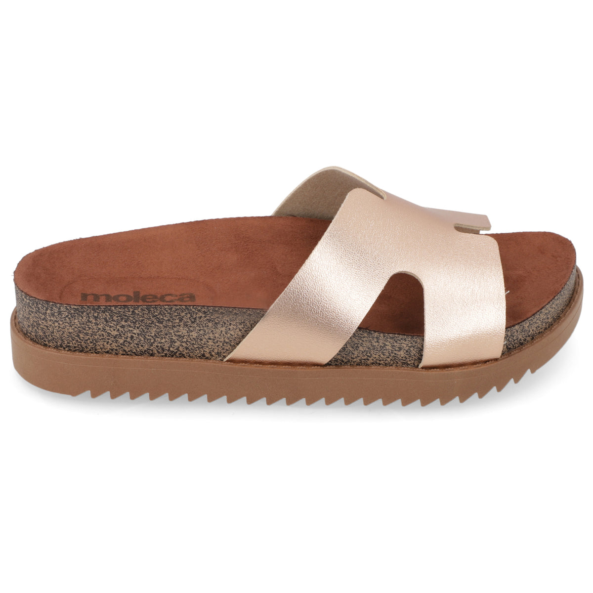 Sandalia Rose Gold Moleca Ecocuero Metalizado 35 / Rose Gold