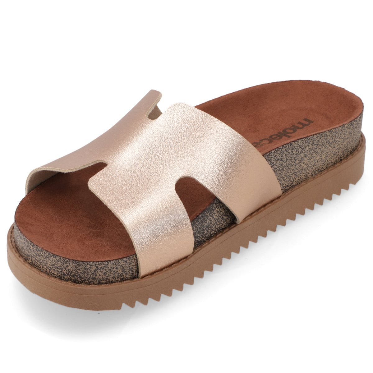 Sandalia Rose Gold Moleca Ecocuero Metalizado 35 / Rose Gold