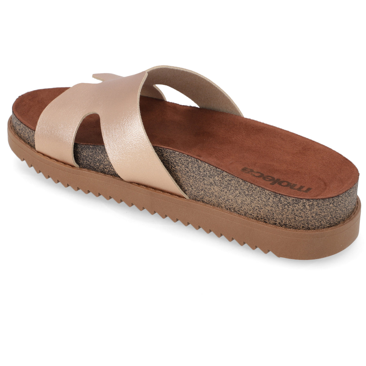 Sandalia Rose Gold Moleca Ecocuero Metalizado 35 / Rose Gold