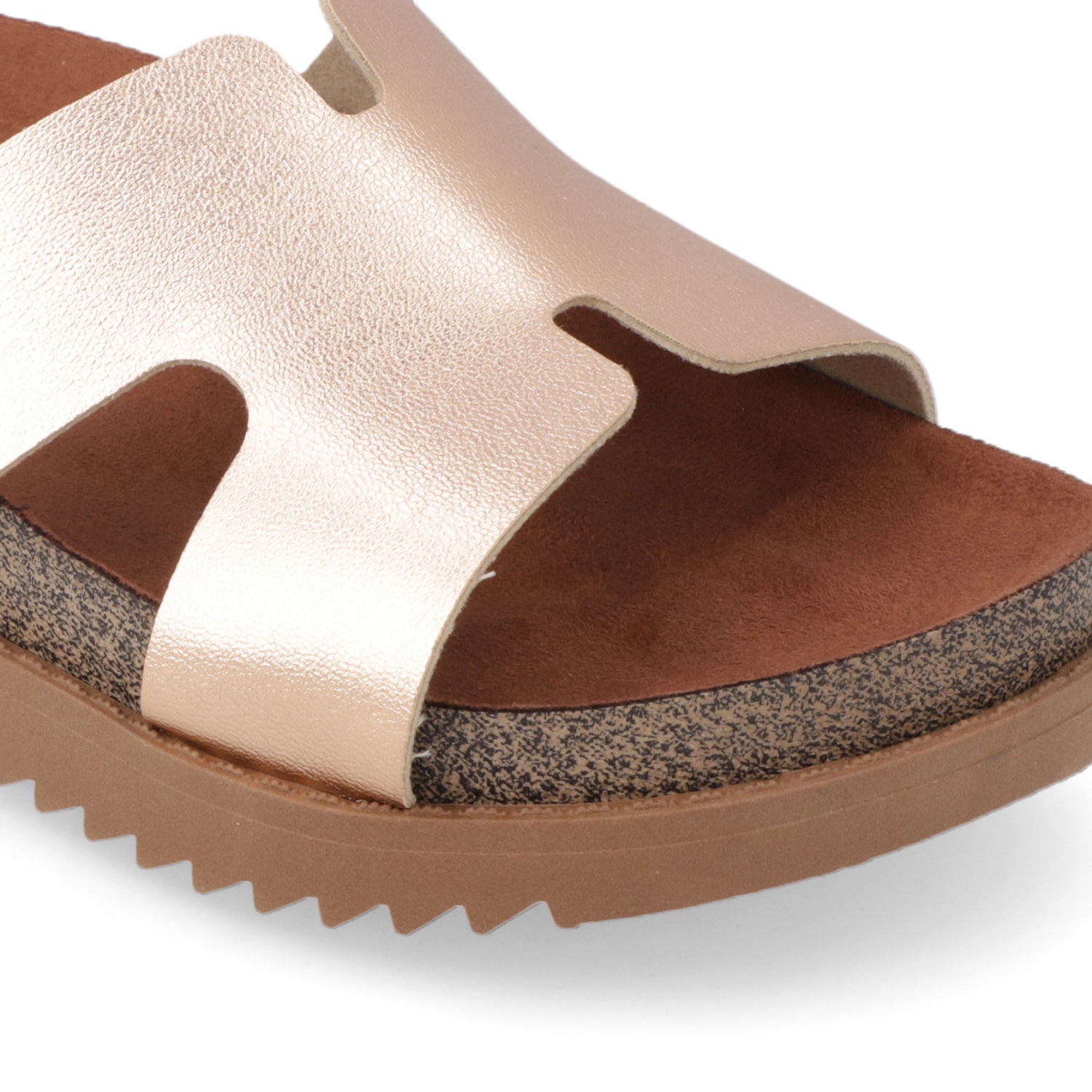 Sandalia Rose Gold Moleca Ecocuero Metalizado 35 / Rose Gold