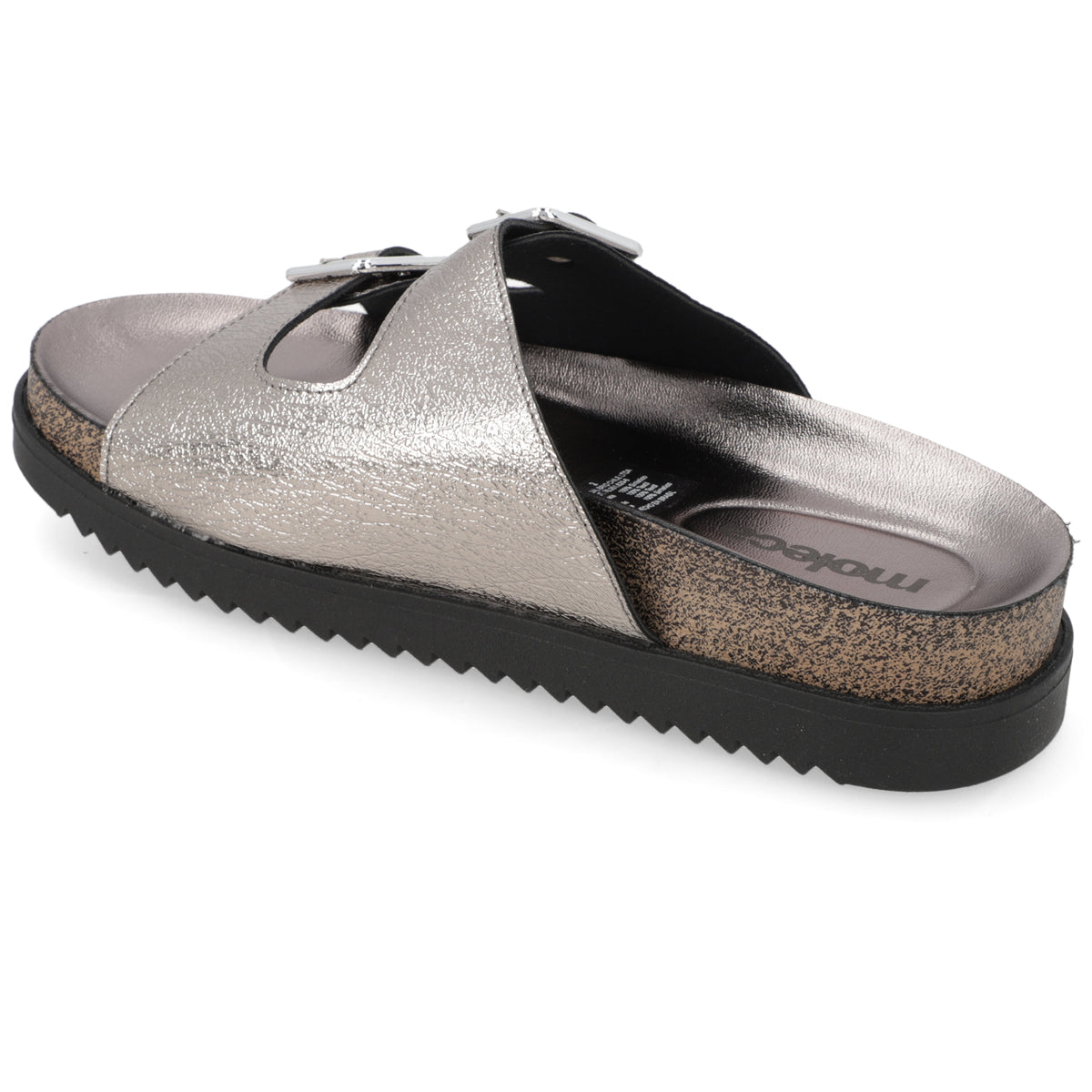 Sandalia Grafito Moleca Ecocuero Metalizado 35 / Grafito