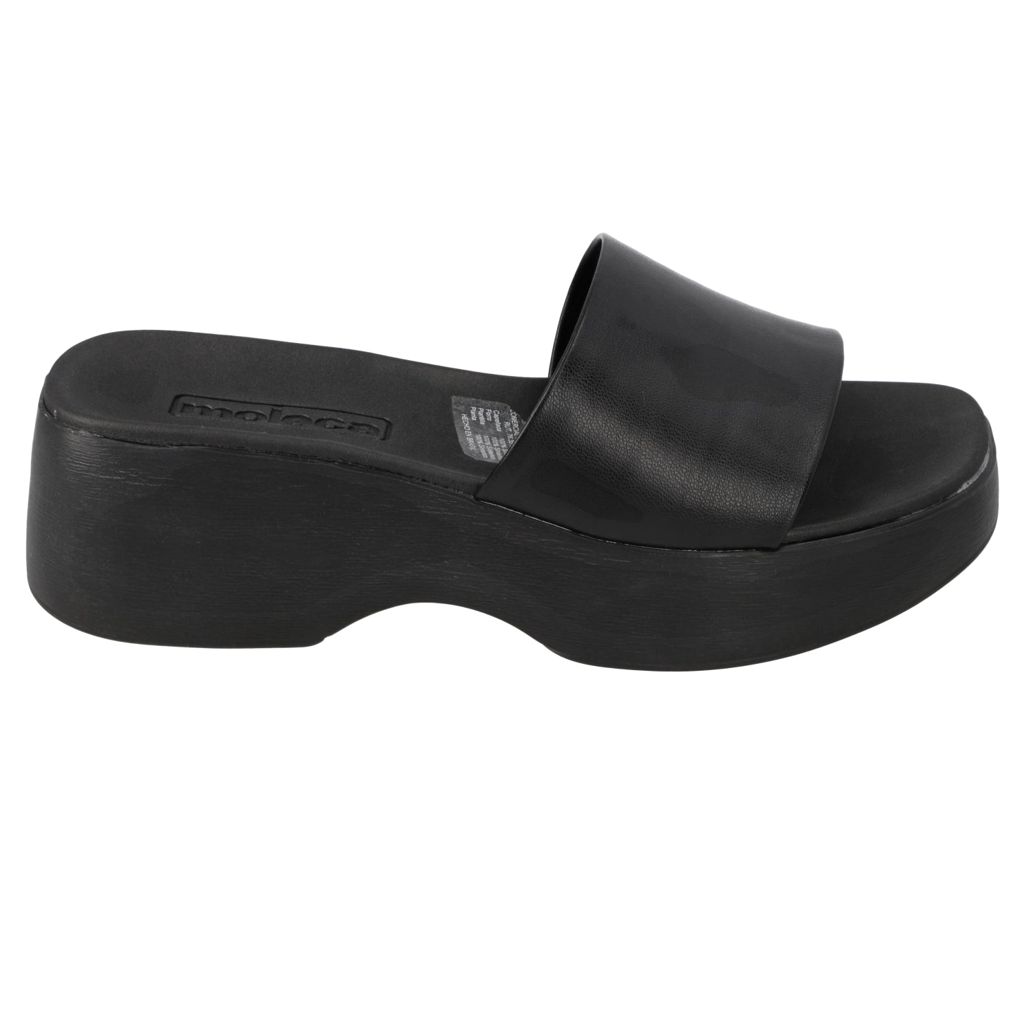 Sandalia Plataforma Negro Moleca