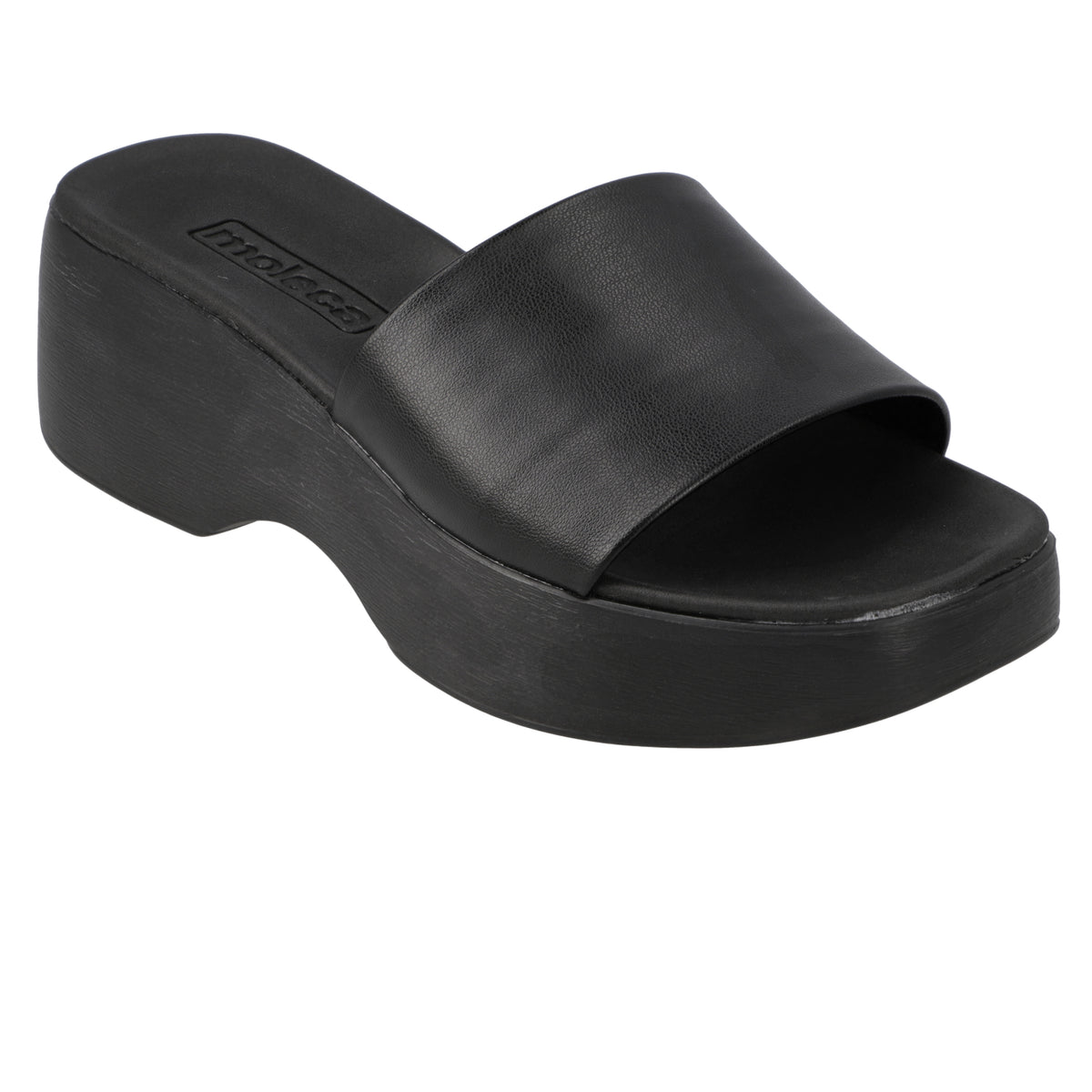 Sandalia Plataforma Negro Moleca