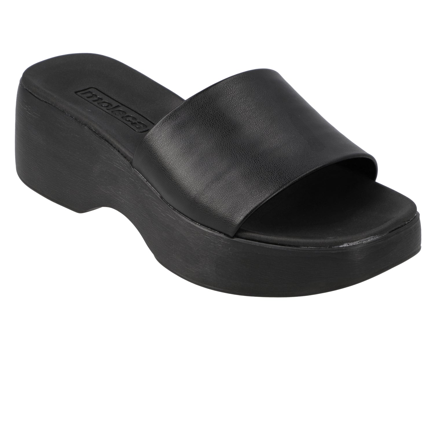 Sandalia Plataforma Negro Moleca