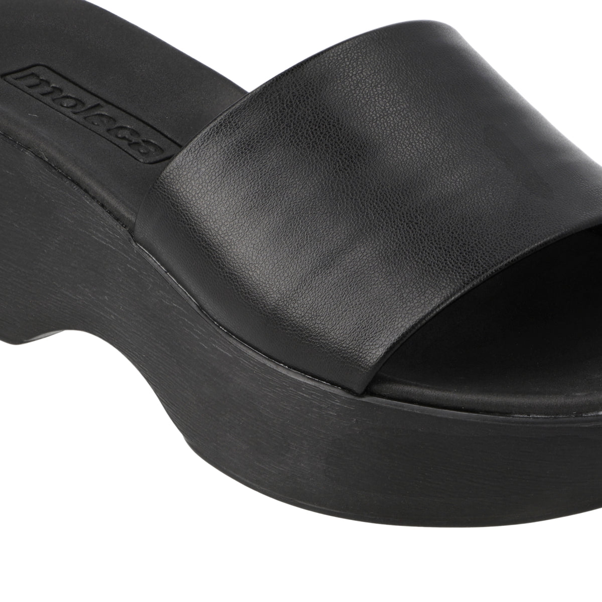 Sandalia Plataforma Negro Moleca